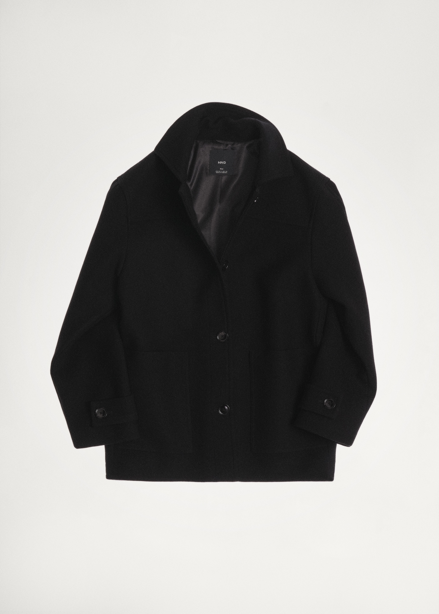 Coat Wollmantel Midi Damen Midi-Wollmantel Mit KnΓΆpfen Damen MANGO