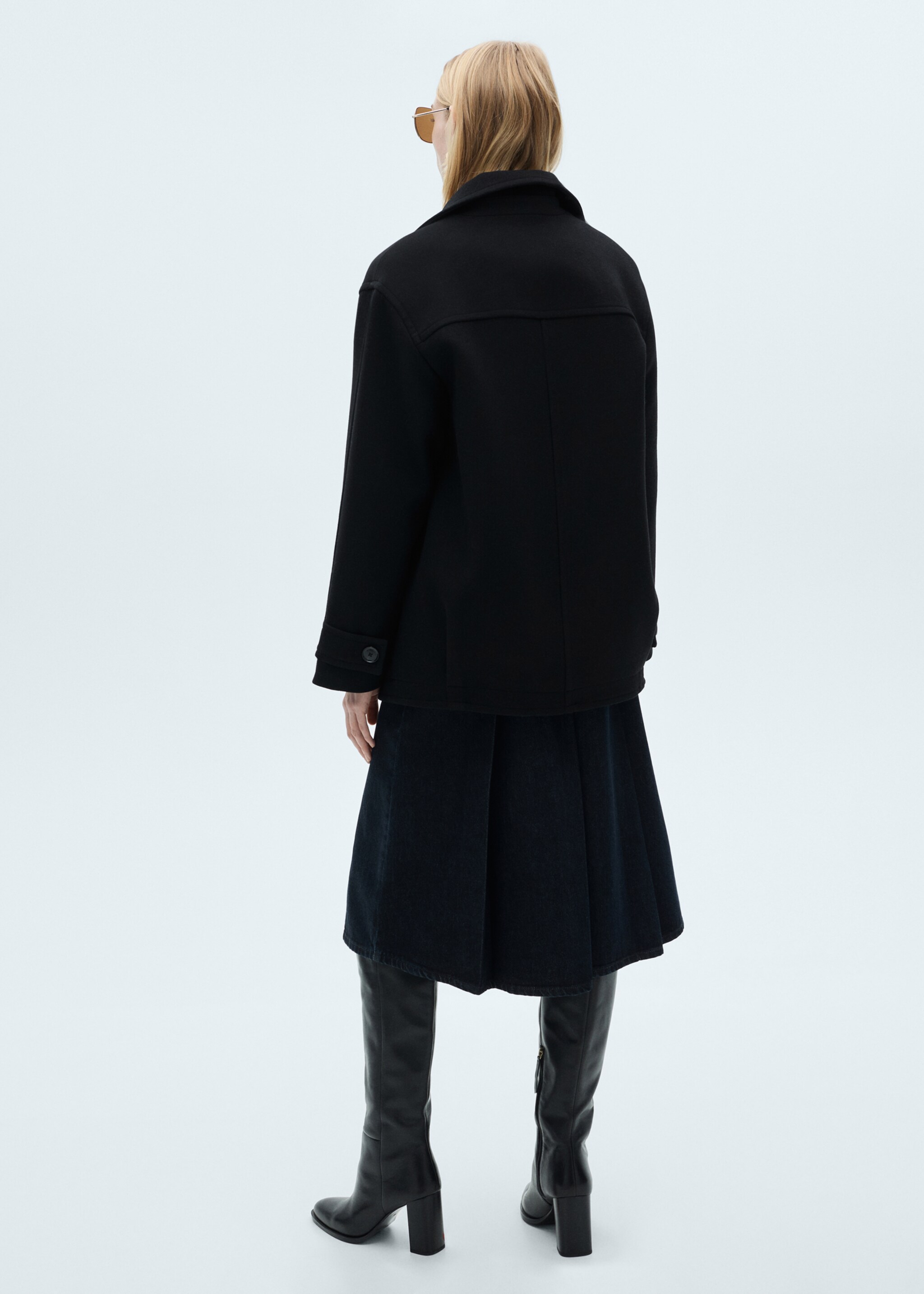 Cappotto midi lana bottoni - Retro dell'articolo