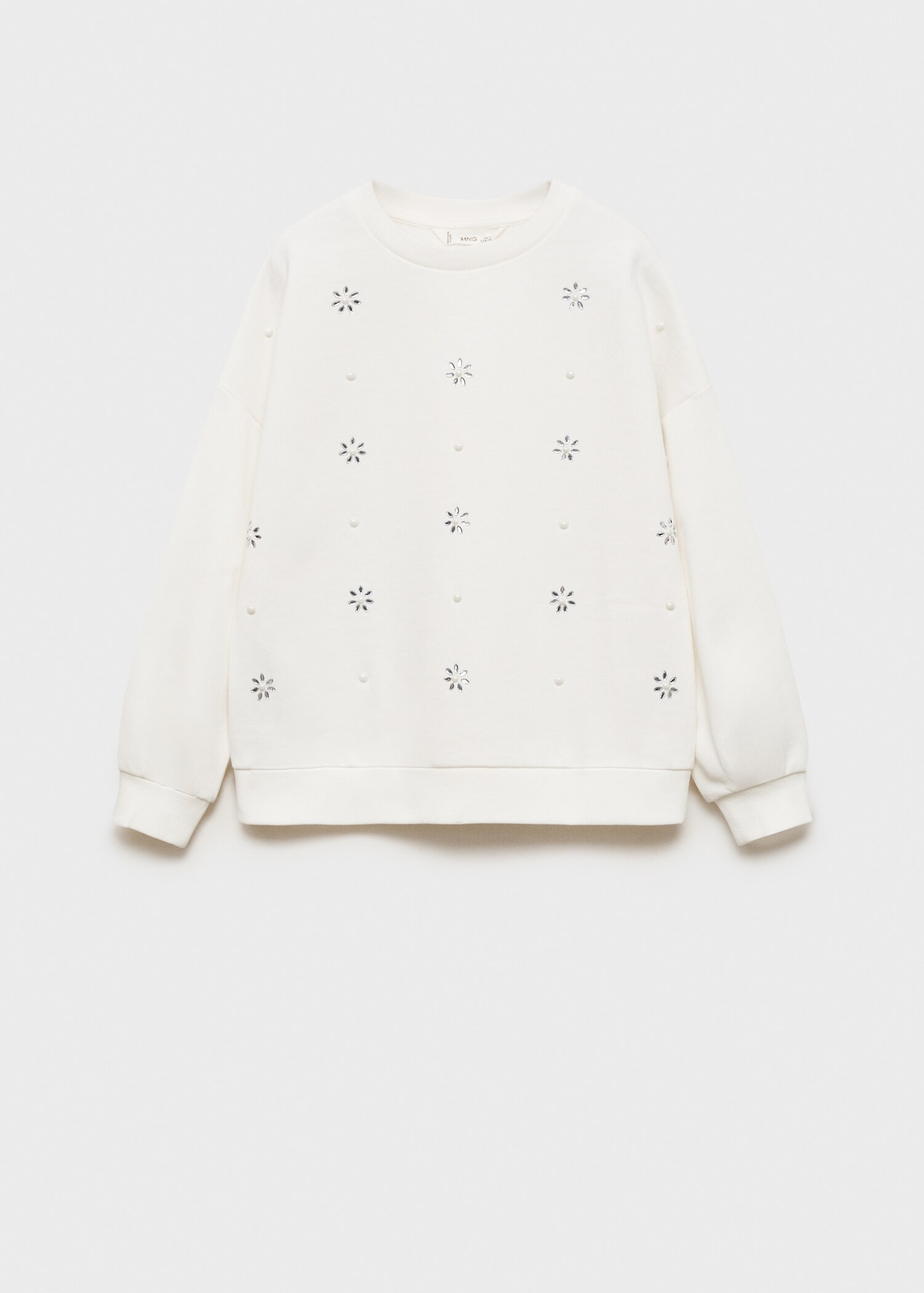 Blumen-Sweatshirt mit Pailletten - Artikel ohne Model