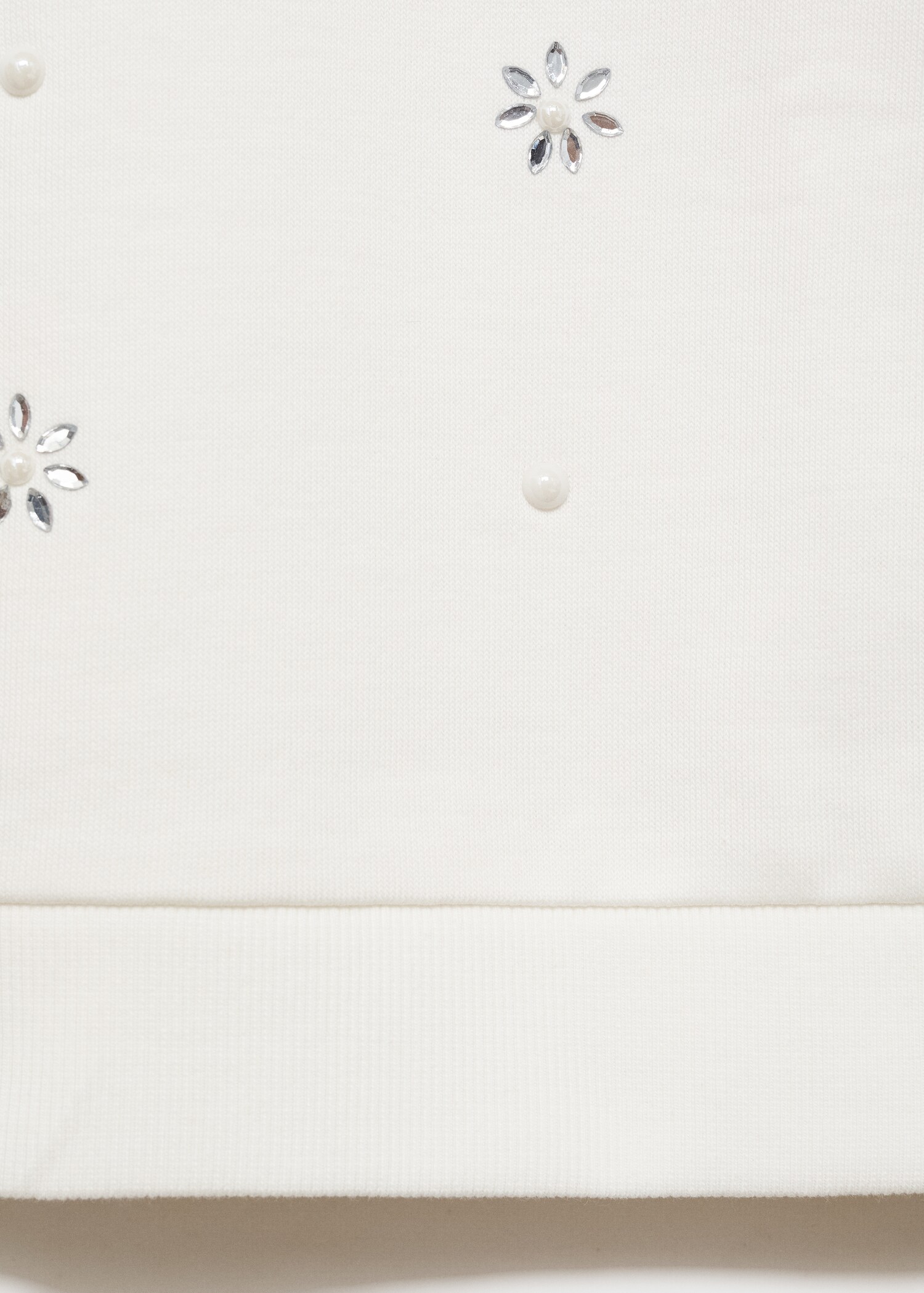 Blumen-Sweatshirt mit Pailletten - Detail des Artikels 0