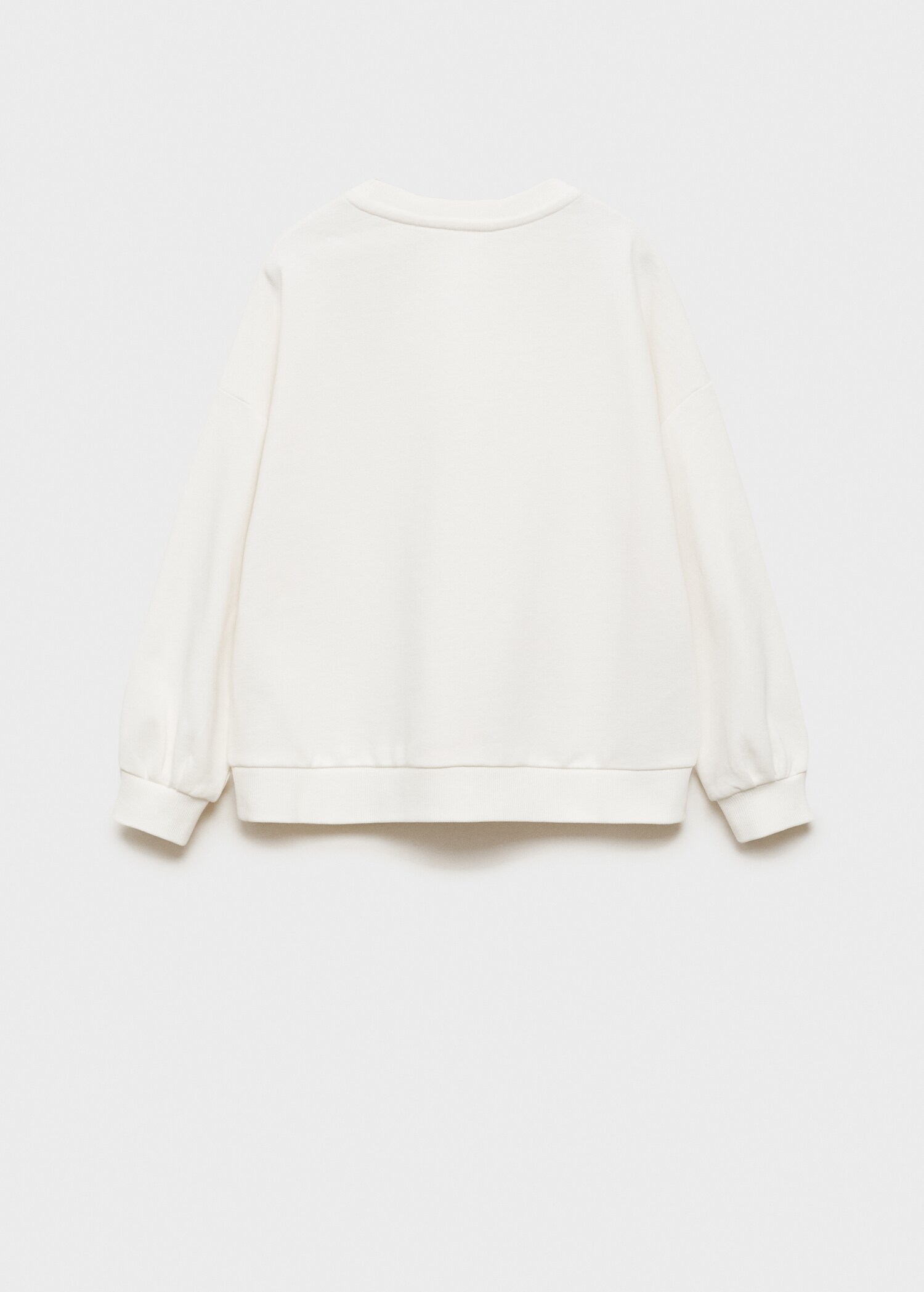 Blumen-Sweatshirt mit Pailletten - Rückseite des Artikels