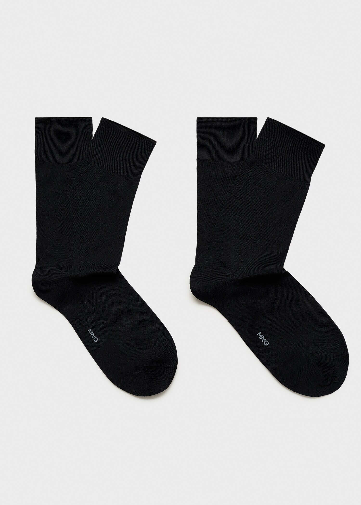 Pack of 2 100% plain cotton socks - Article without model