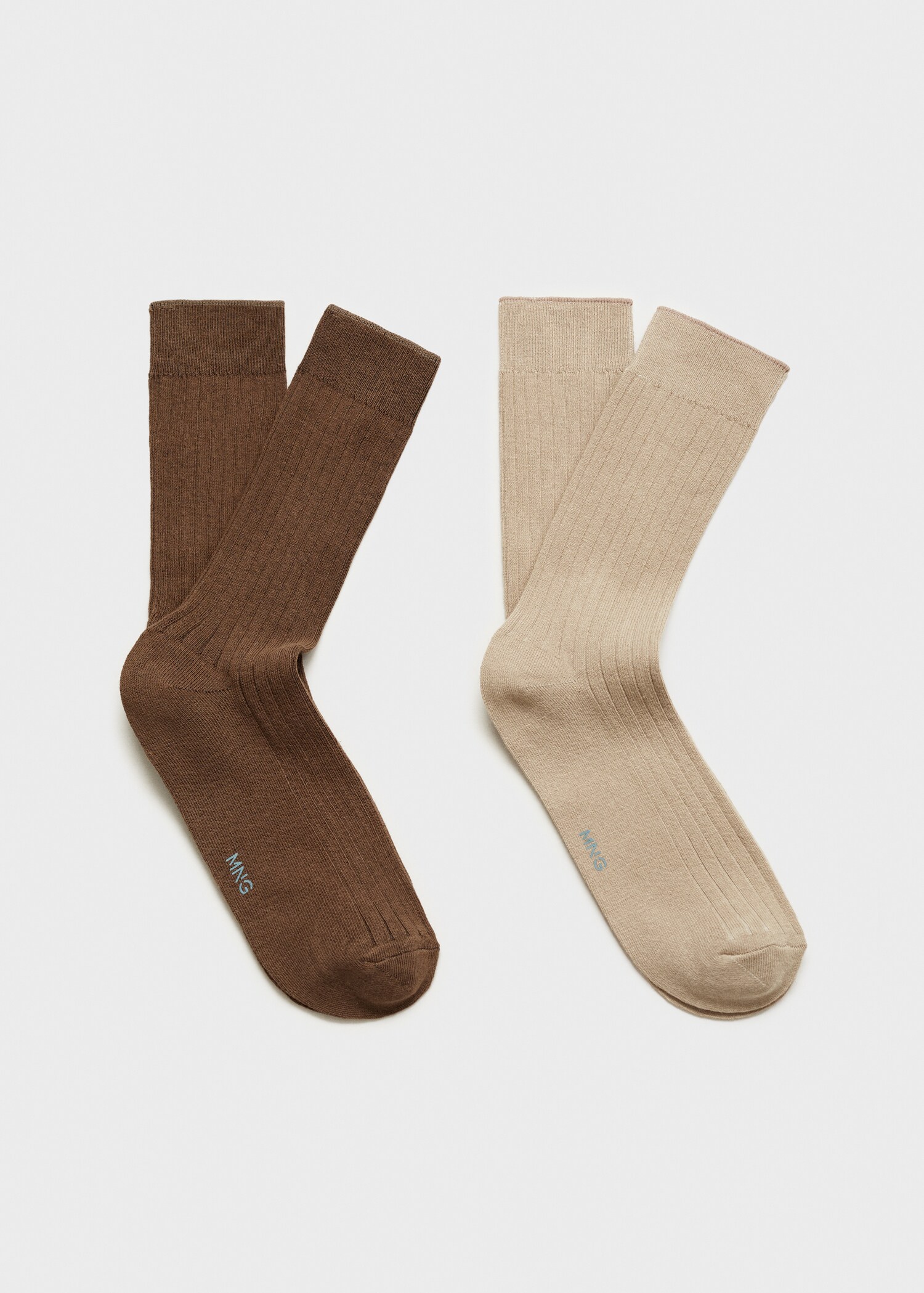 2er-Pack Baumwollsocken mit Rippmuster - Artikel ohne Model