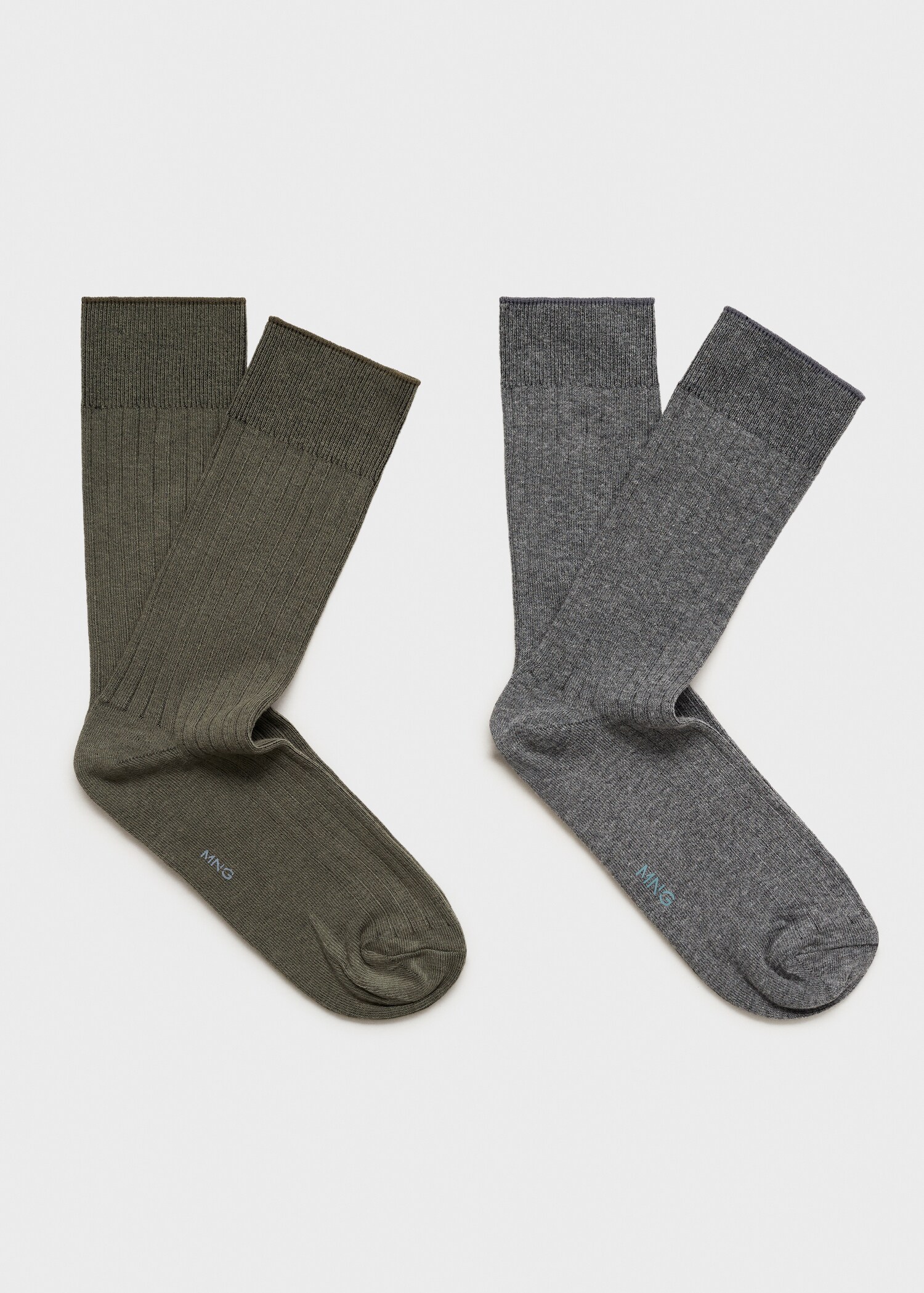 2er-Pack Baumwollsocken mit Rippmuster - Artikel ohne Model