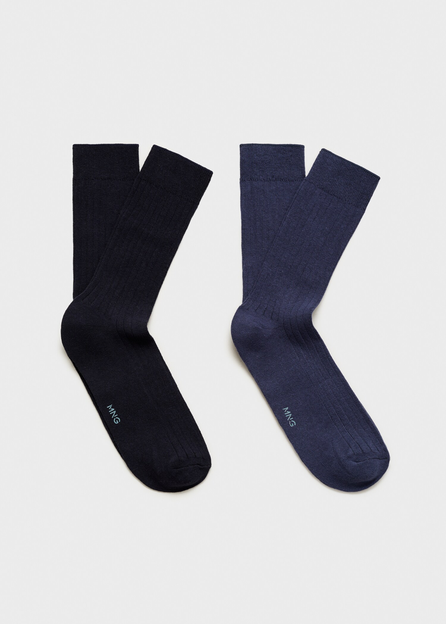 2er-Pack Baumwollsocken mit Rippmuster - Artikel ohne Model