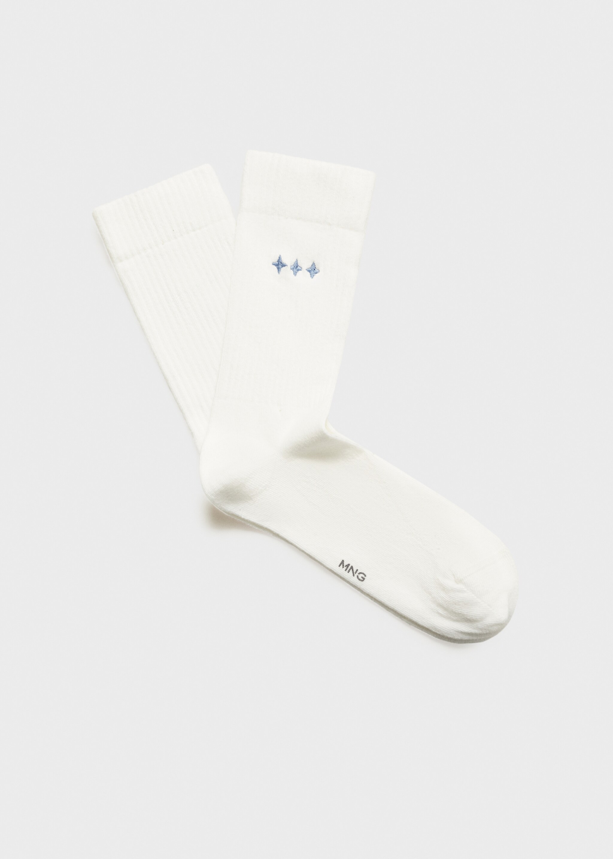 Embroidered cotton socks - Article without model