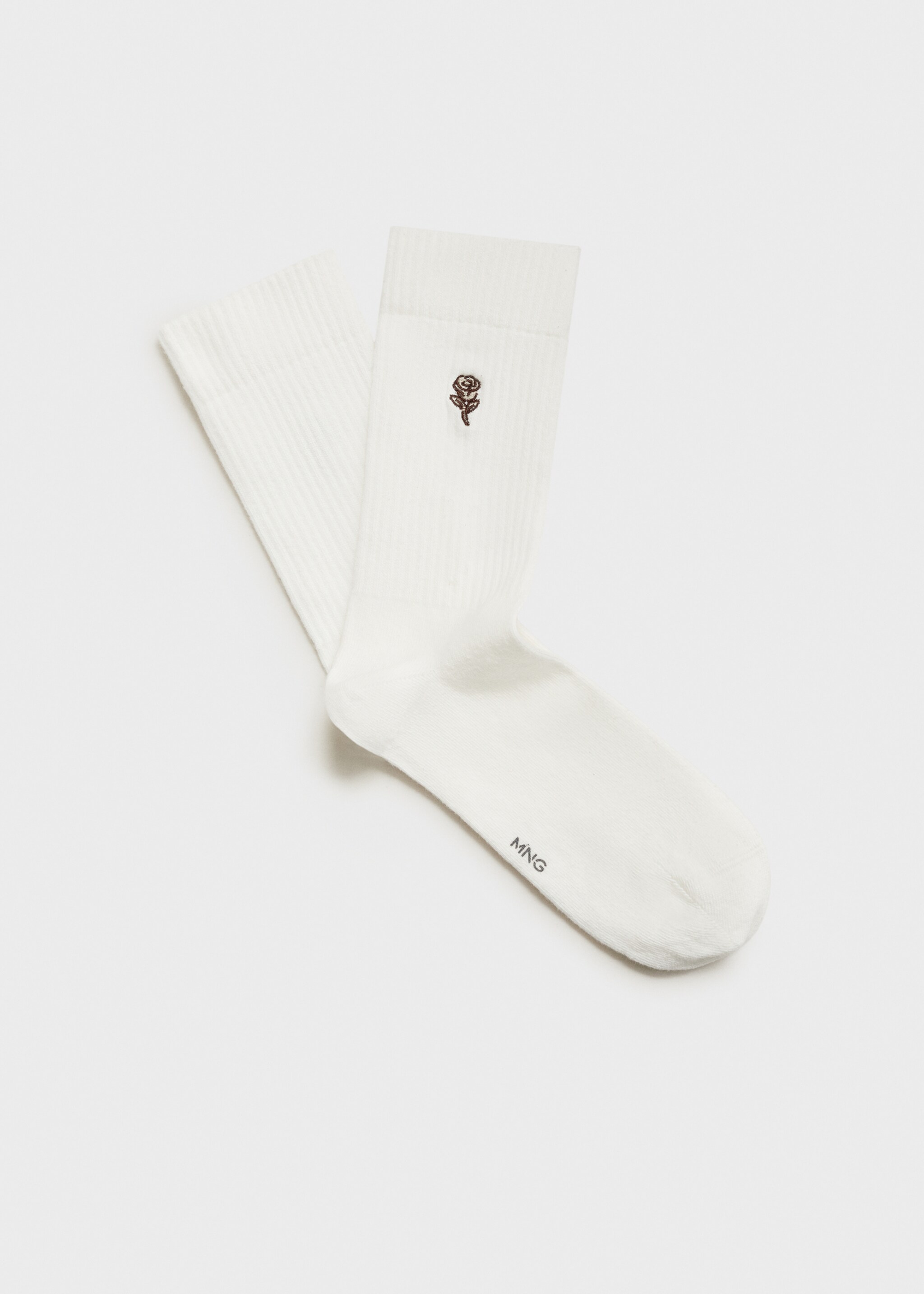 Embroidered cotton socks - Article without model