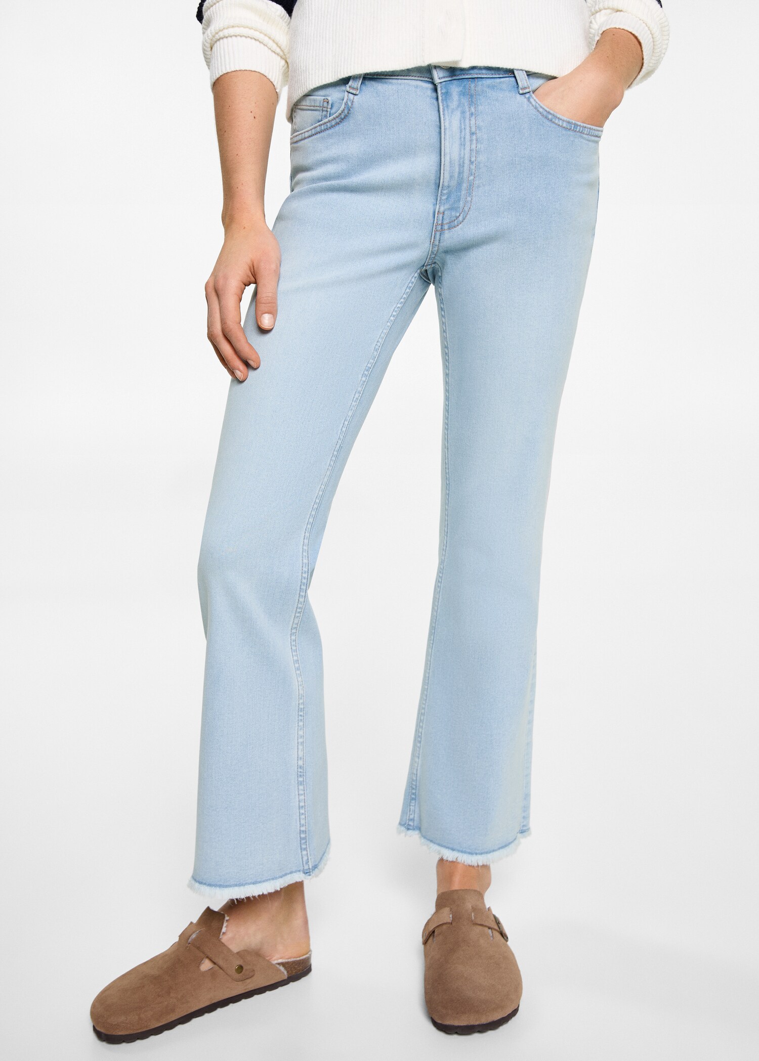 Crop flared jeans - Medium plane