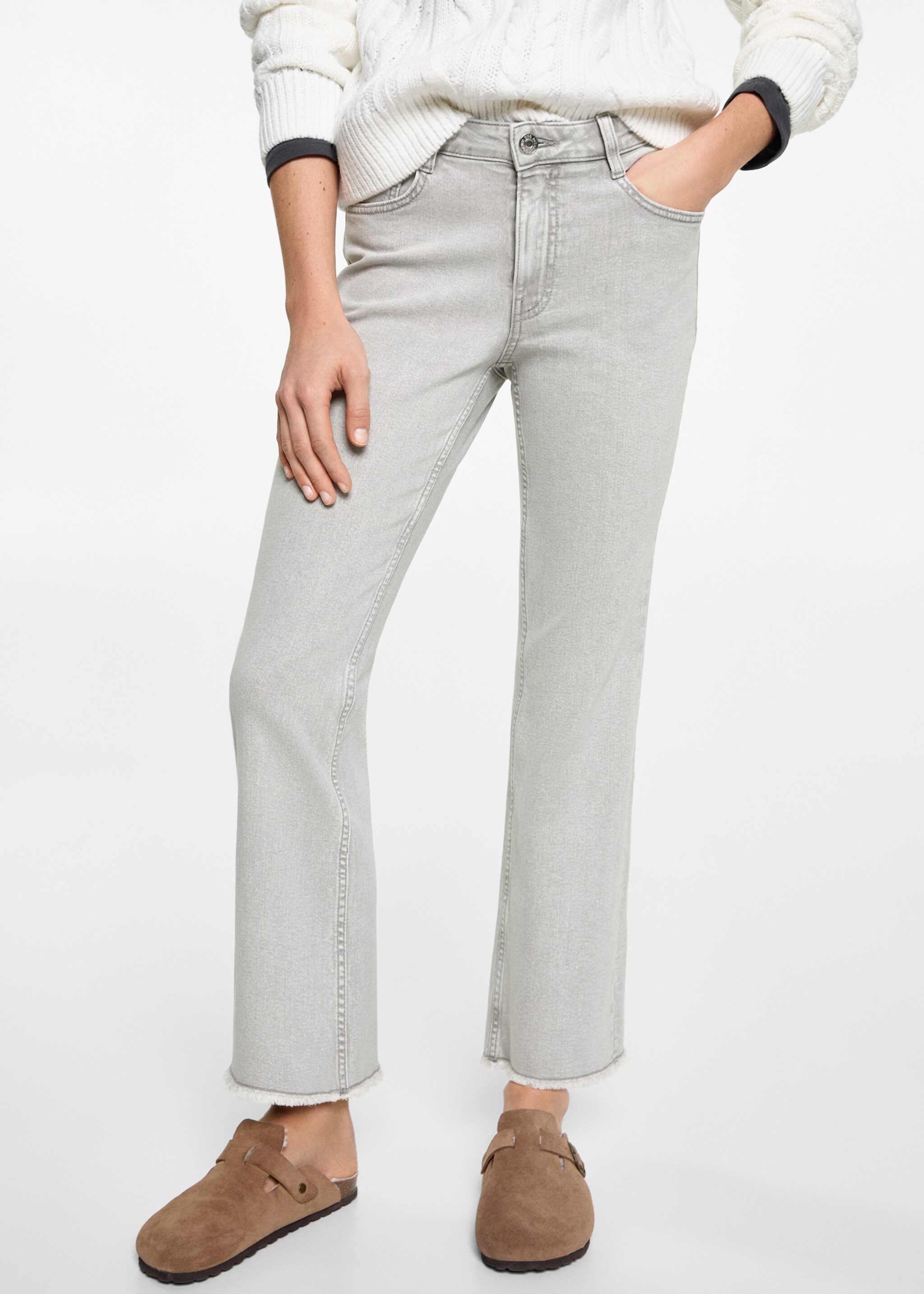 Crop flared jeans - Medium plane