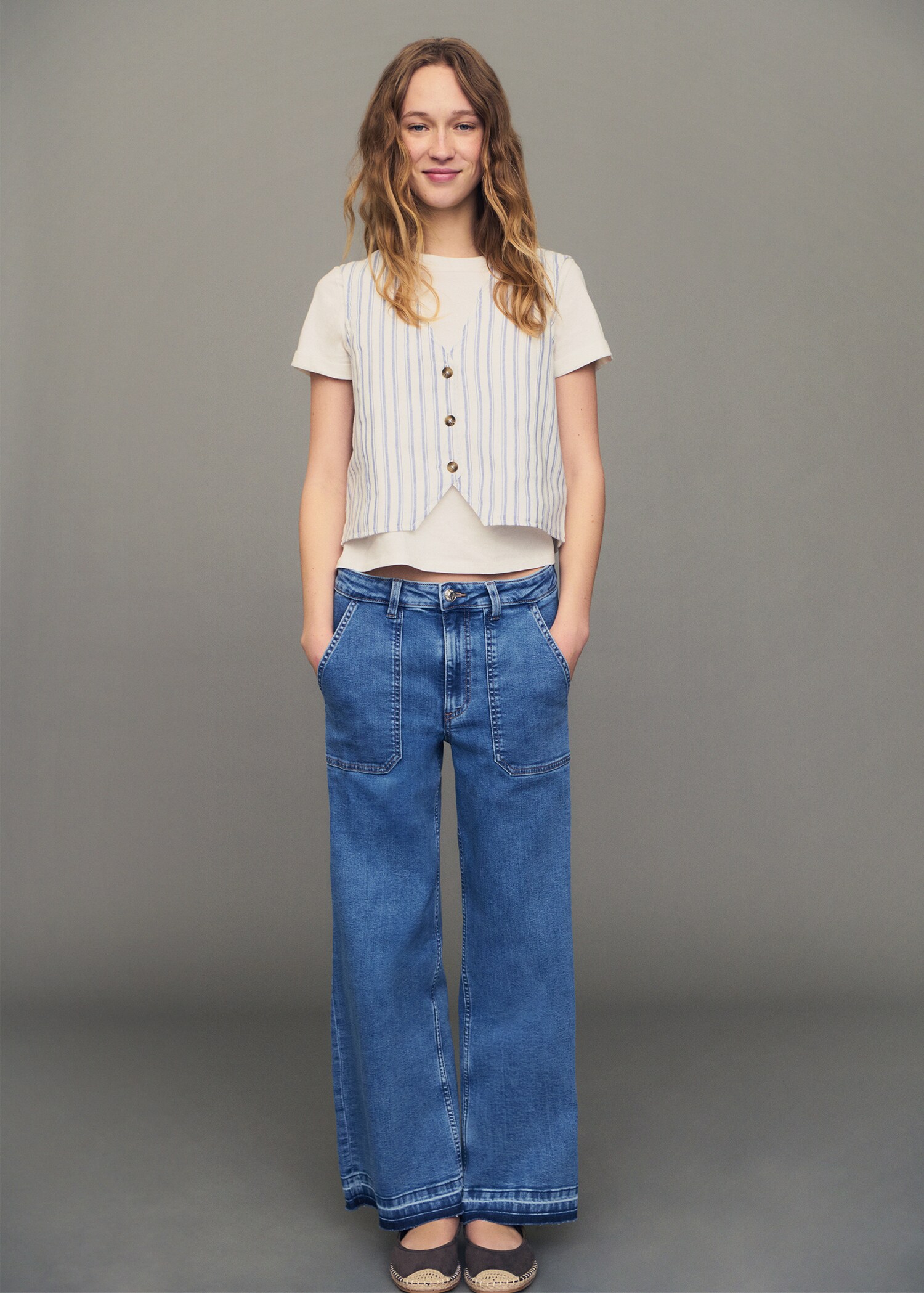 Jean style jupe-culotte poches - Détail de l'article 7