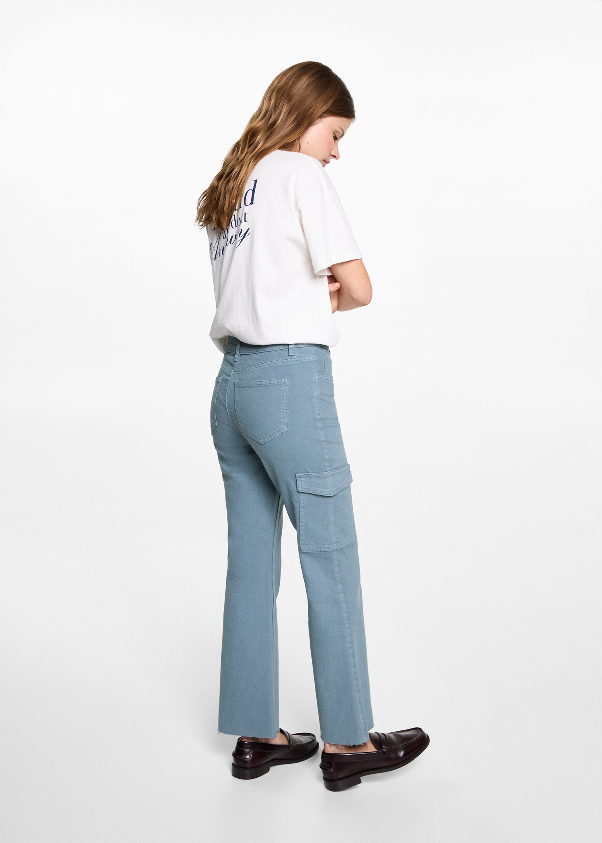 Cropped flared cargo jeans - Reverse of the article
