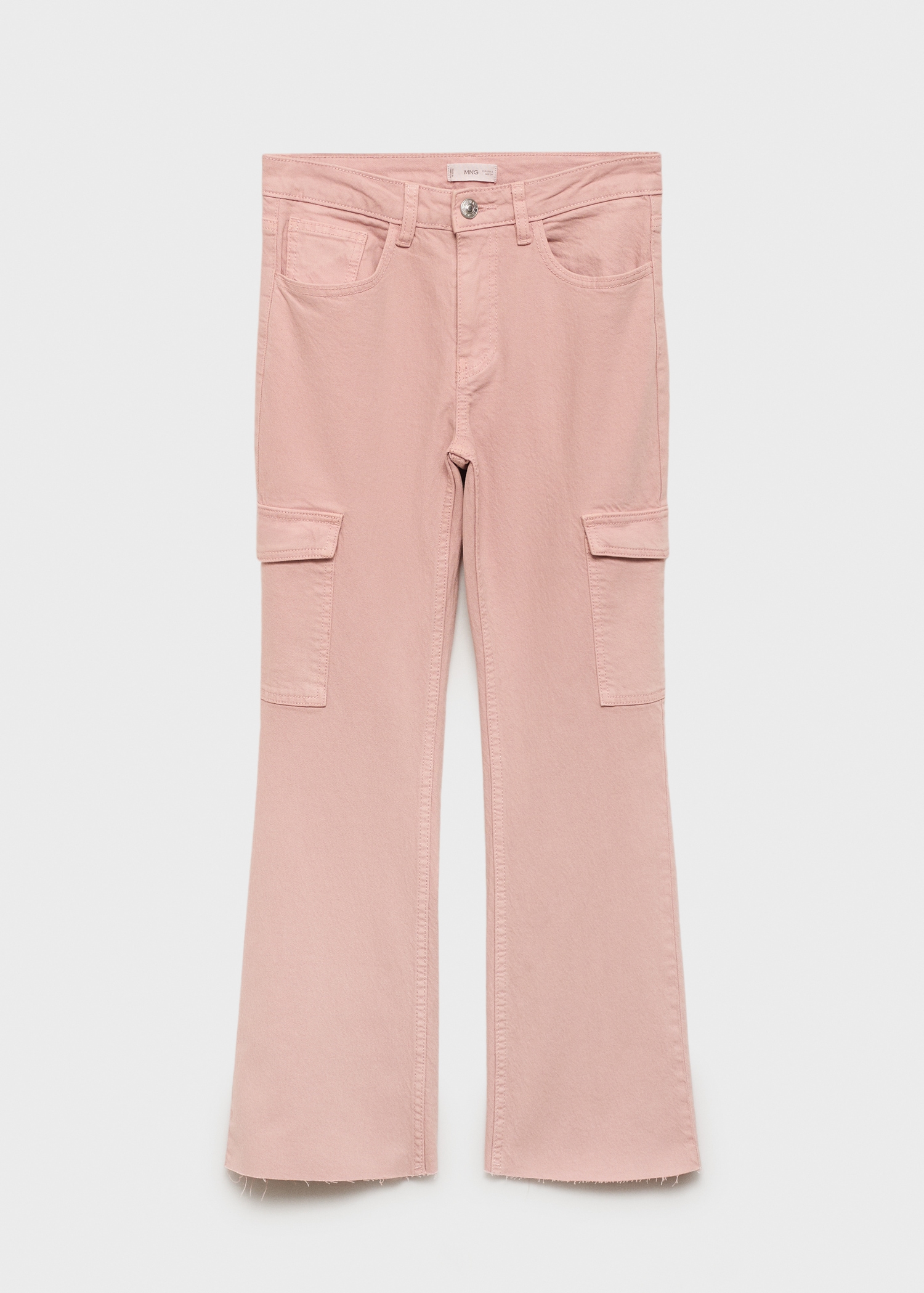 Cargo Pantalones Vaqueros Blancos Mango Jeans Crop Flare Cargo