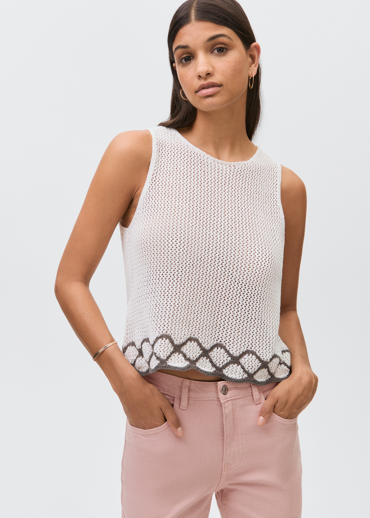 Jeans crop flare cargo - Detalle del artículo 1