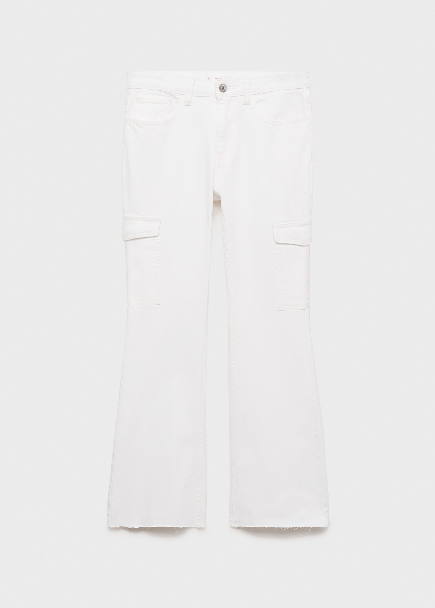 Cropped flared cargo jeans - Article without model