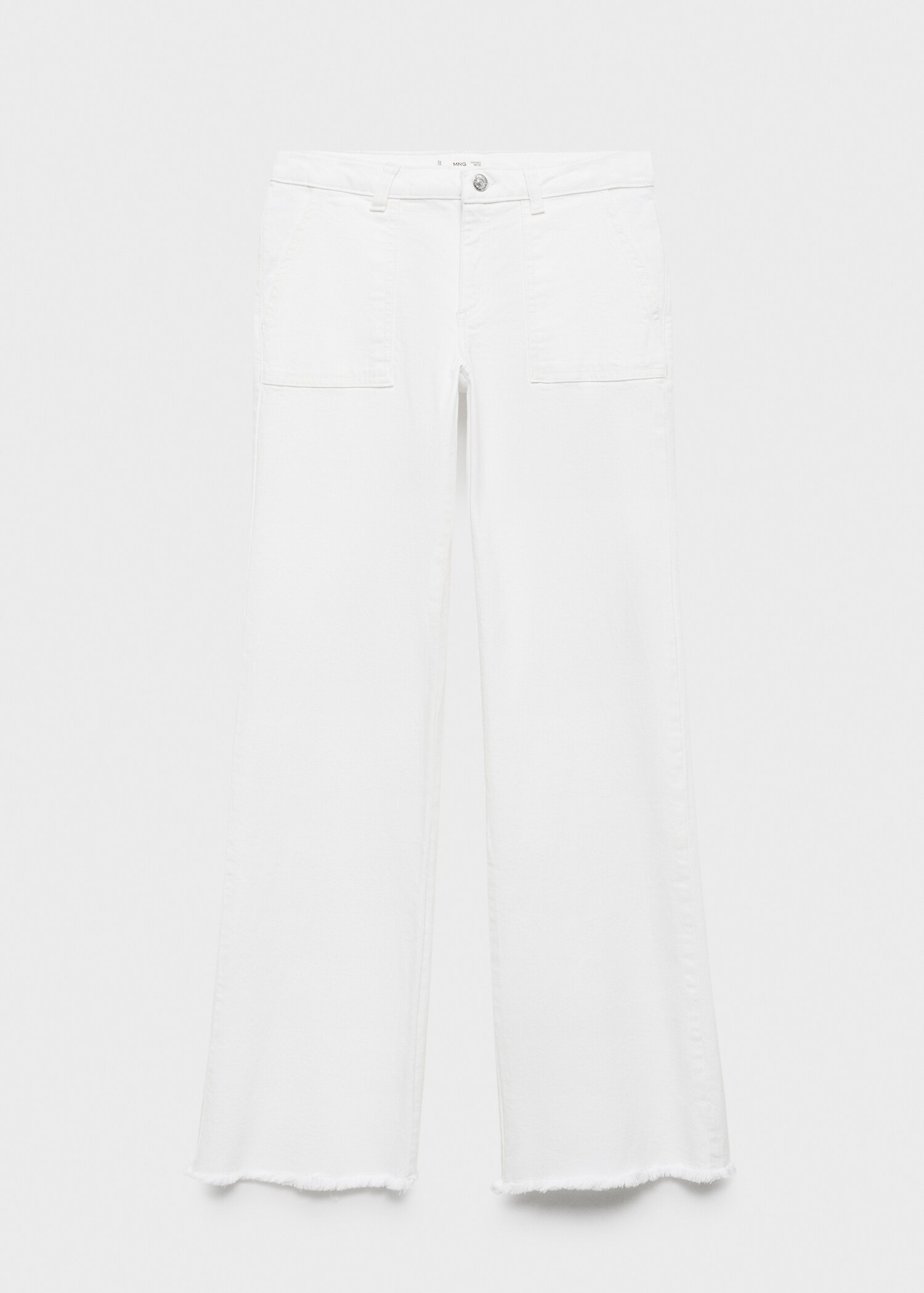 Wideleg low frayed hem jeans - Article without model