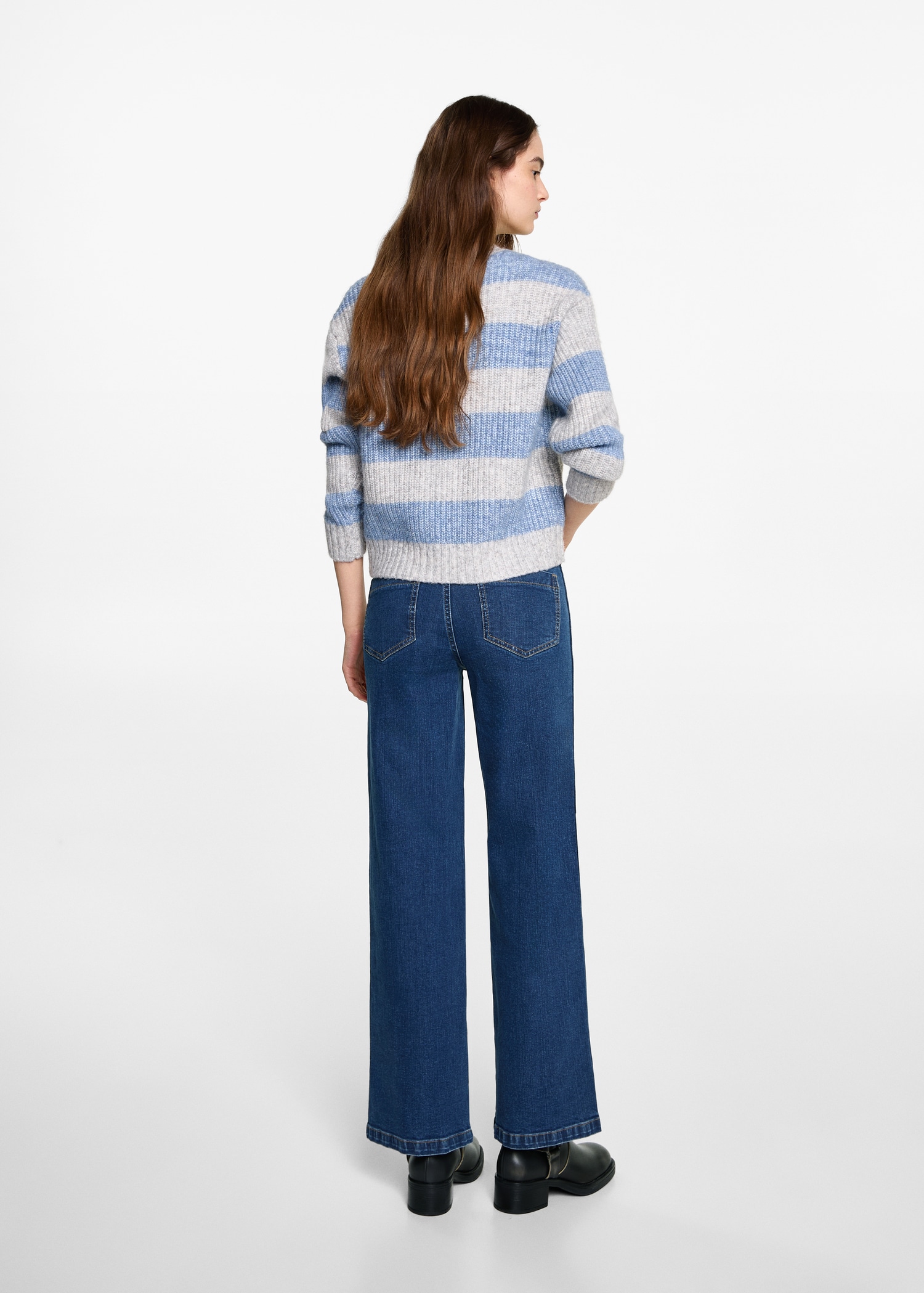 Wideleg jeans with pockets - Reverse of the article