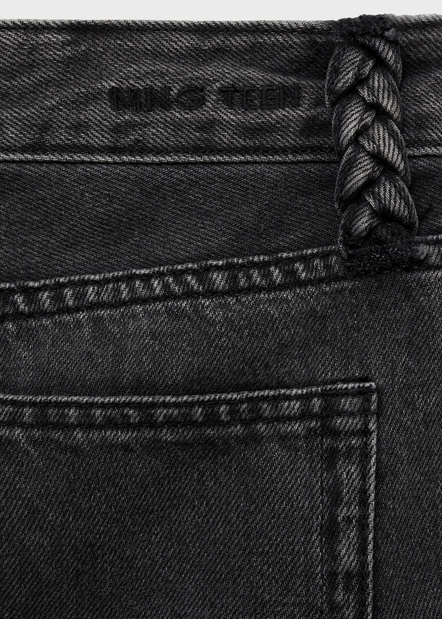 Straight-fit jeans with braided belt loops Teen MANGO USA