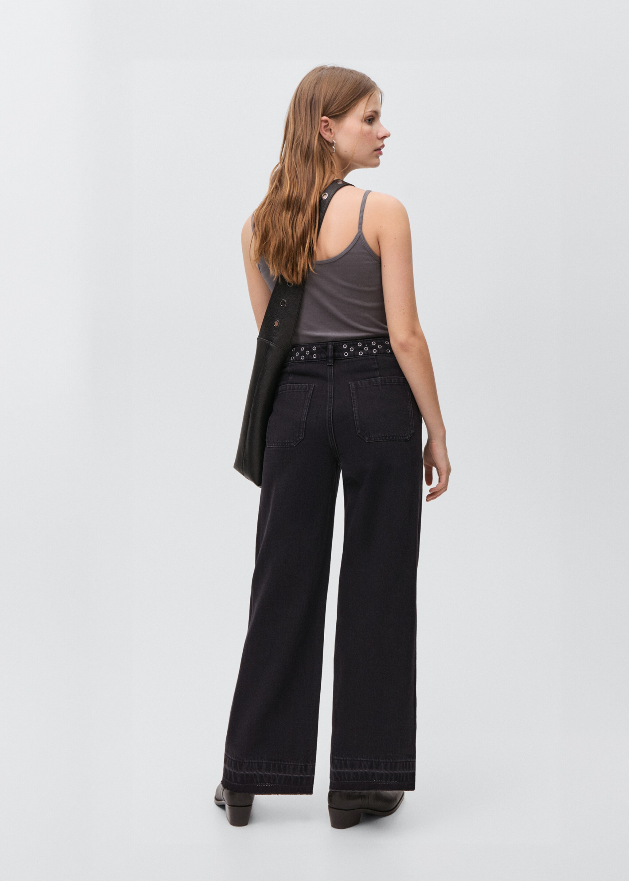 Jeans wideleg - Reverso del artículo