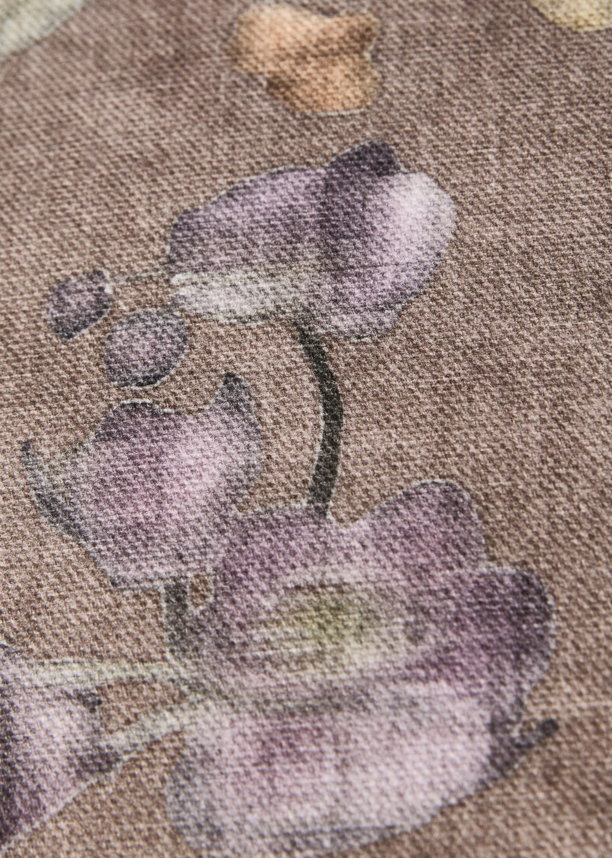 Cushion cover with floral-print trim 45x45 cm - Details of the article 1