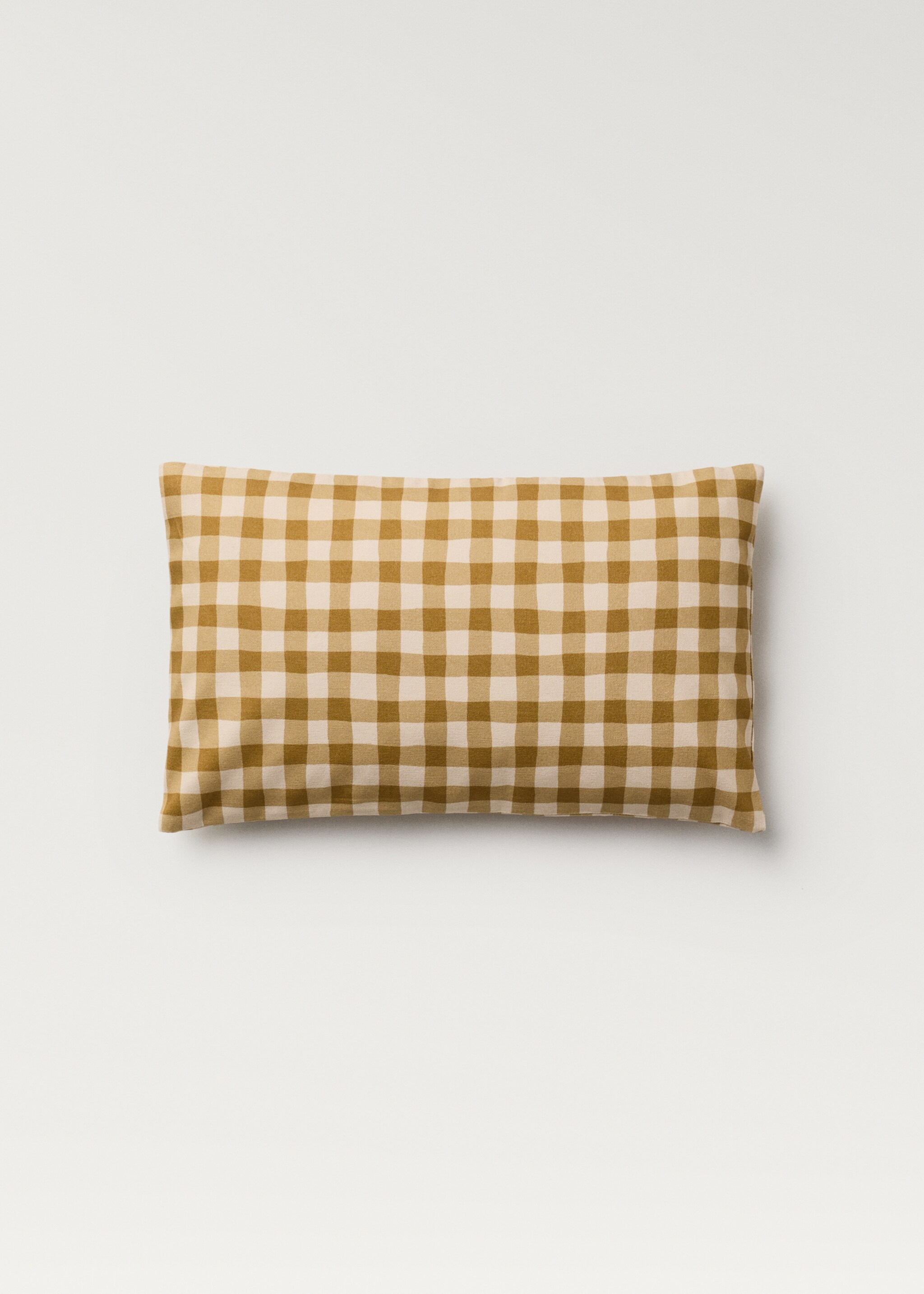 Housse de coussin coton imprimé vichy 30x50 cm - Article sans modèle