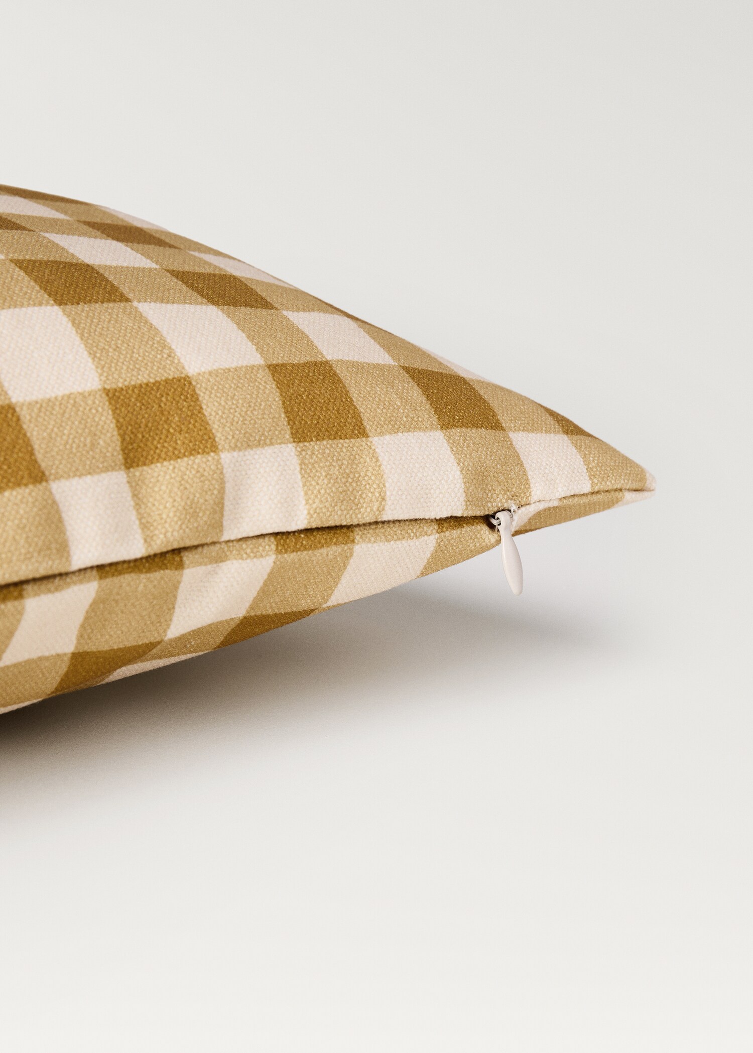 Cotton gingham check cushion cover 30x50 cm - Details of the article 1