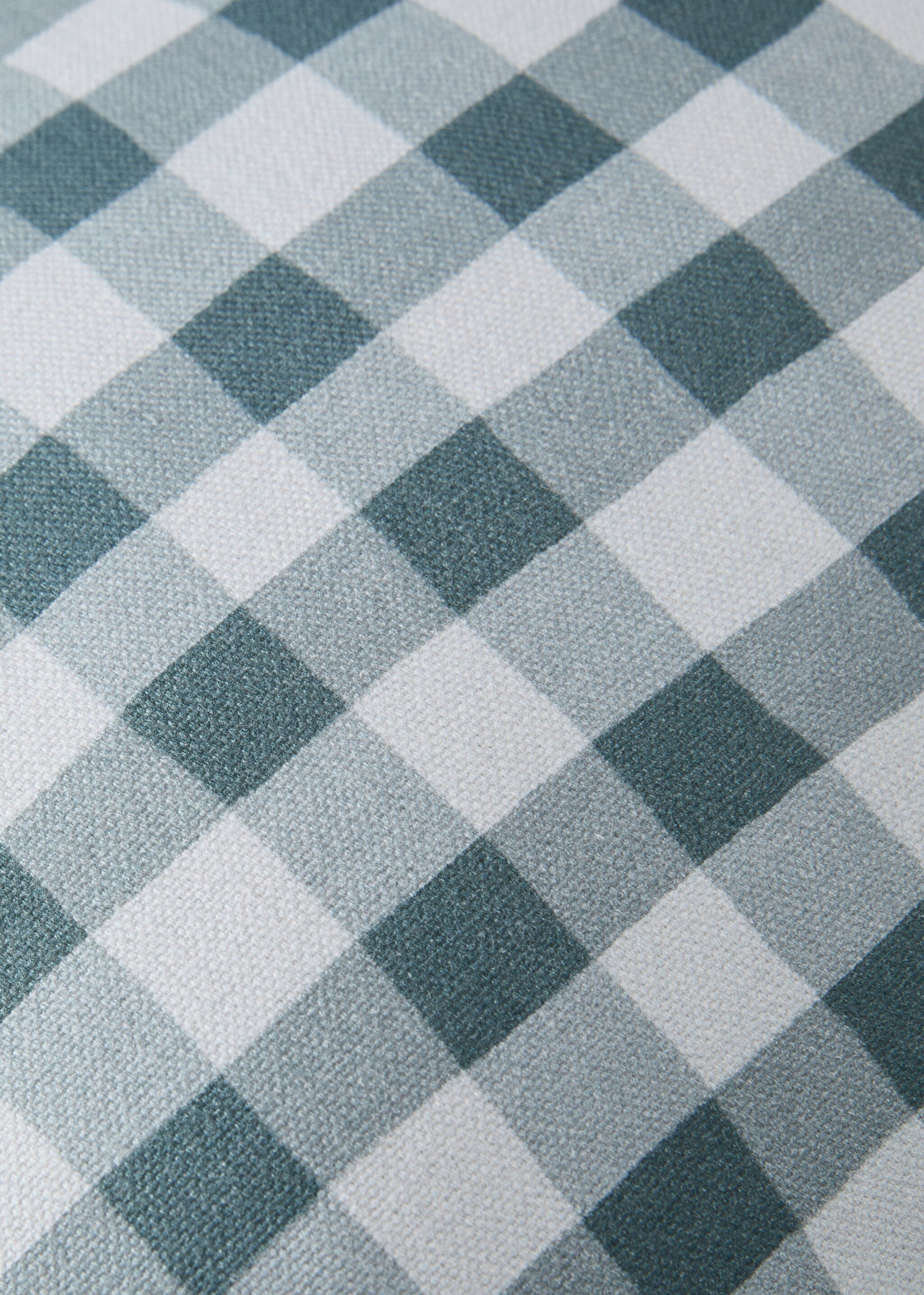 Cotton gingham check cushion cover 30x50 cm - Details of the article 3