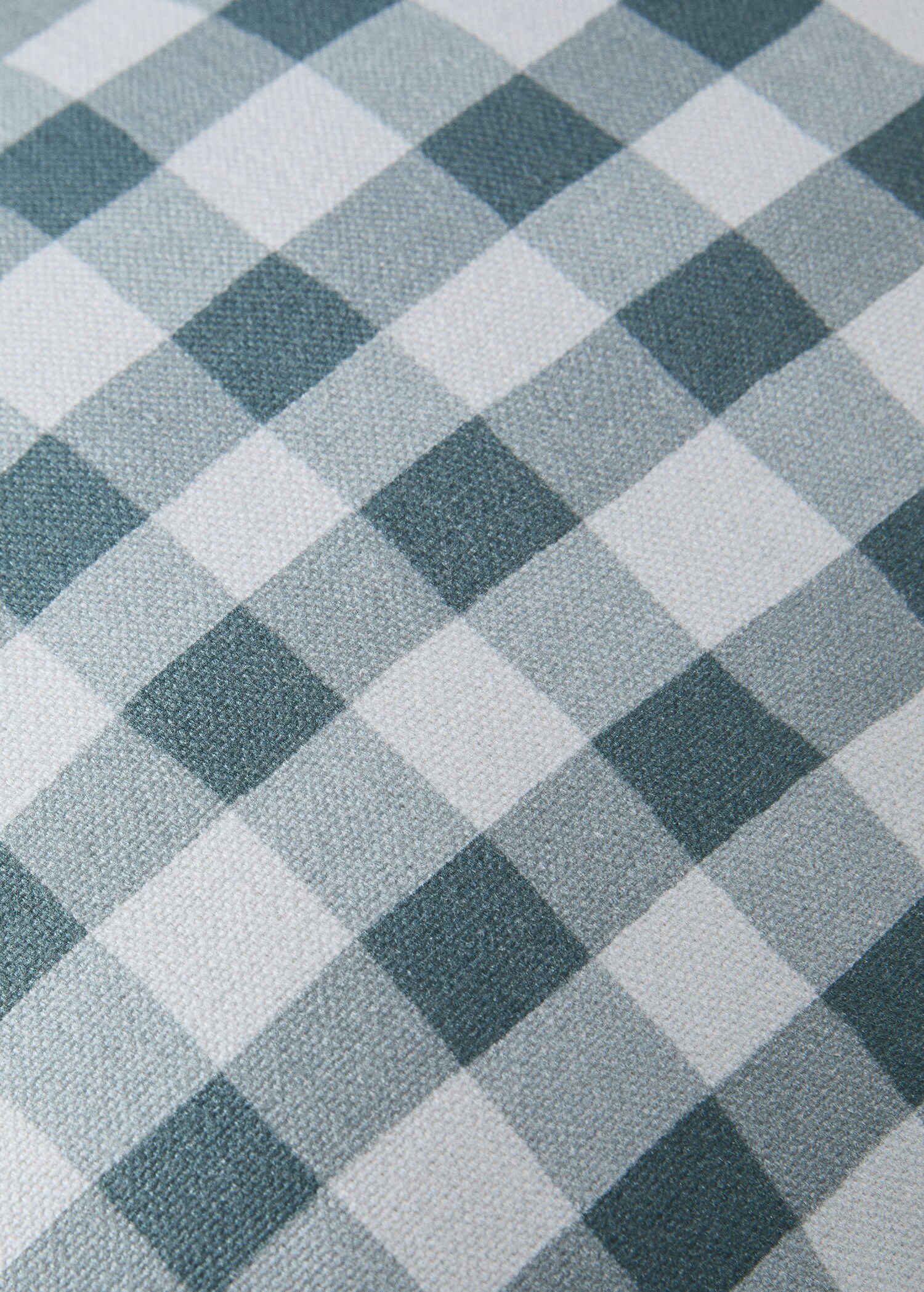 Cotton gingham check cushion cover 30x50 cm - Details of the article 3