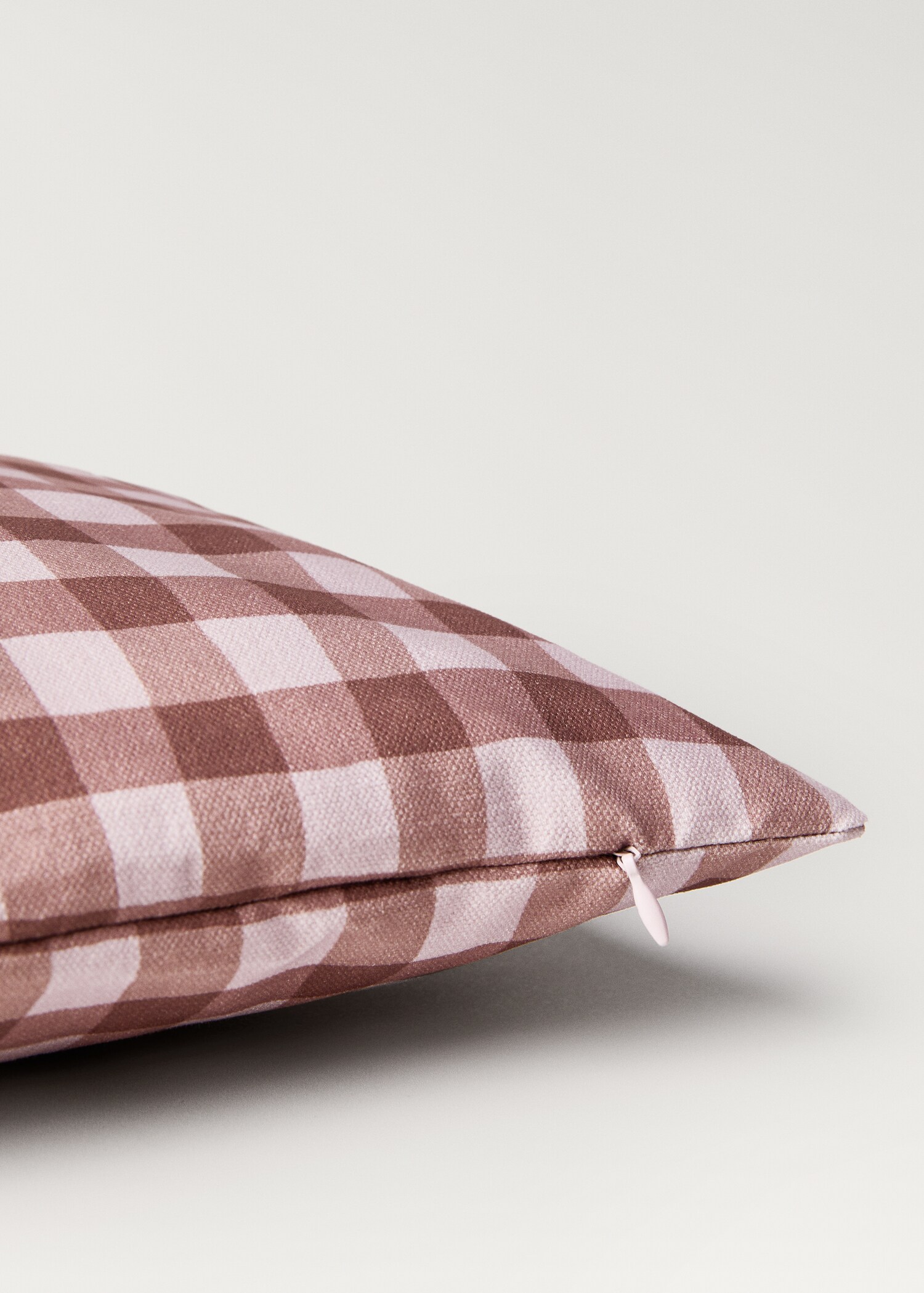 Cotton gingham check cushion cover 30x50 cm - Details of the article 1