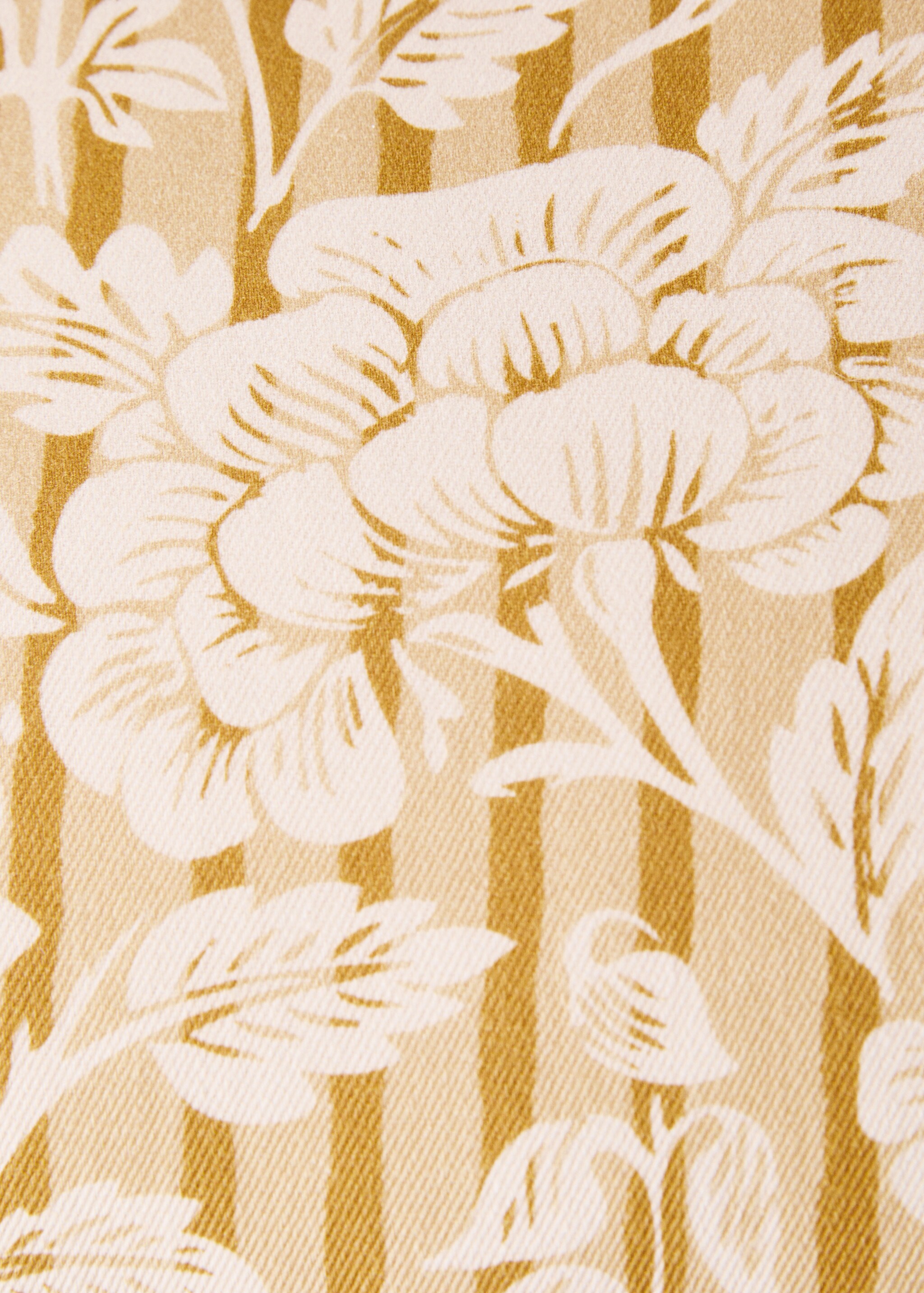 Cushion cover with printed flowers and stripes 30x50 cm - Details of the article 1
