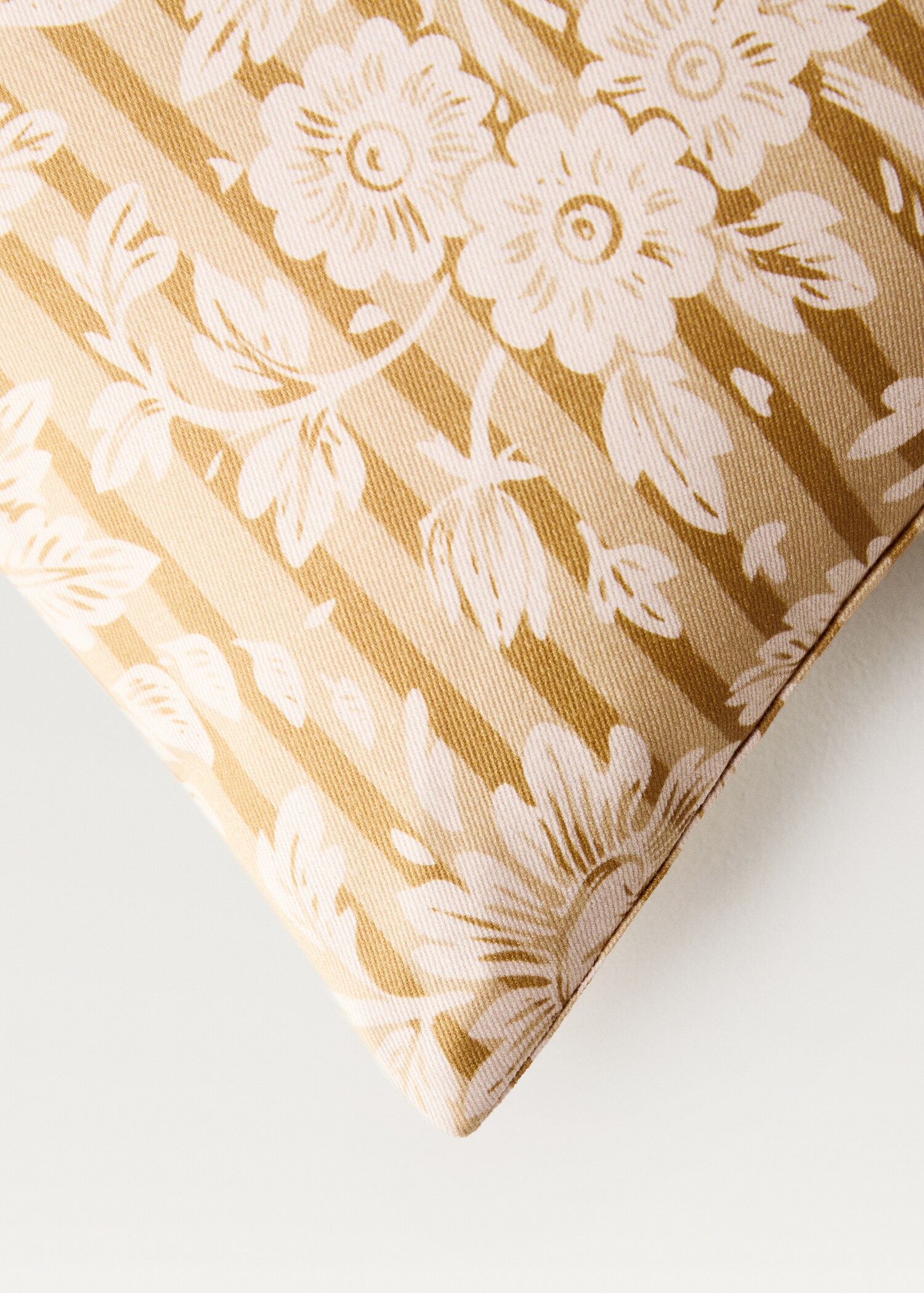 Kuddfodral med blom- och randtryck 30x50 cm - Detaljer om artikeln 3