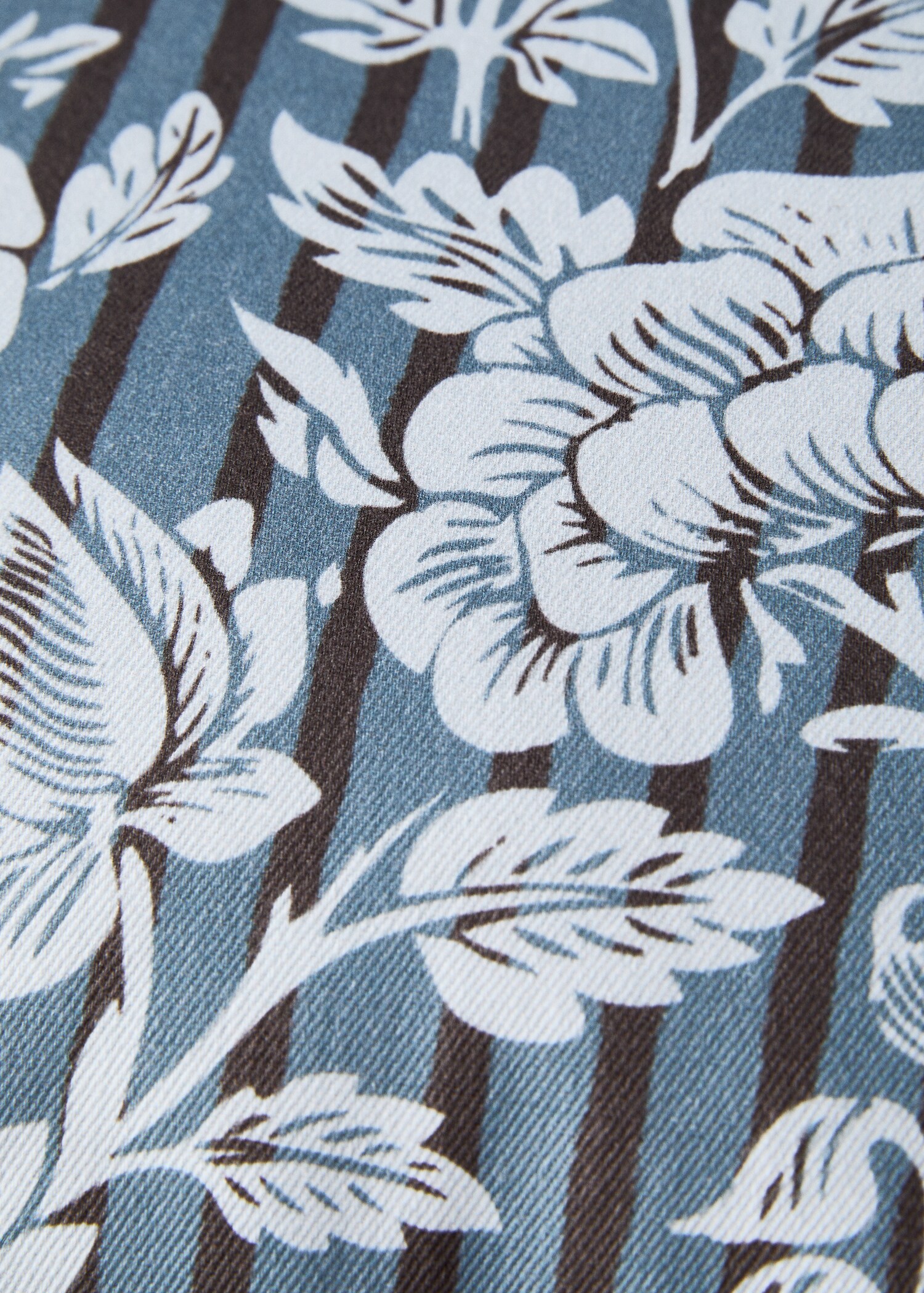 Kuddfodral med blom- och randtryck 30x50 cm - Detaljer om artikeln 1