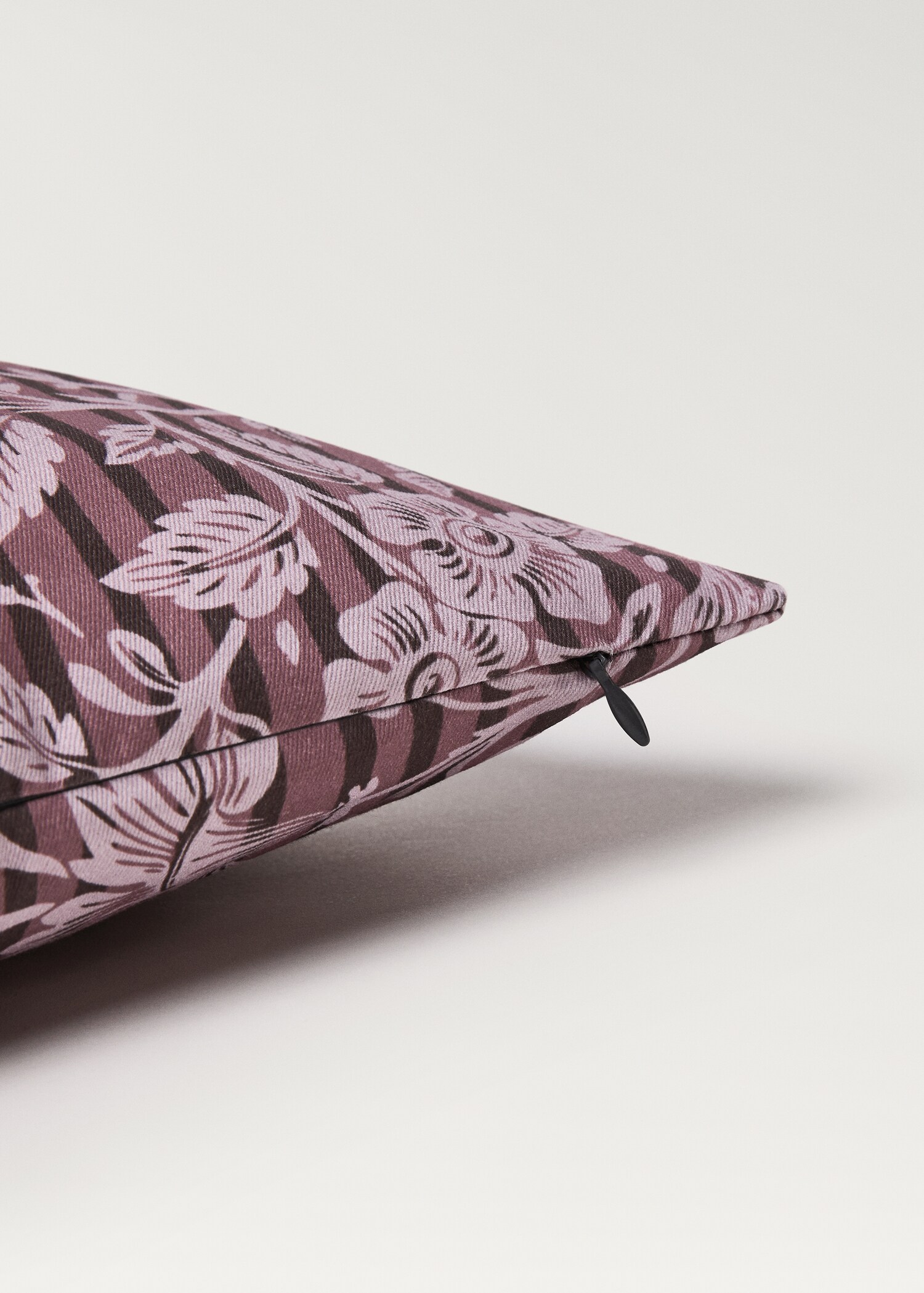 Kuddfodral med blom- och randtryck 30x50 cm - Detaljer om artikeln 2
