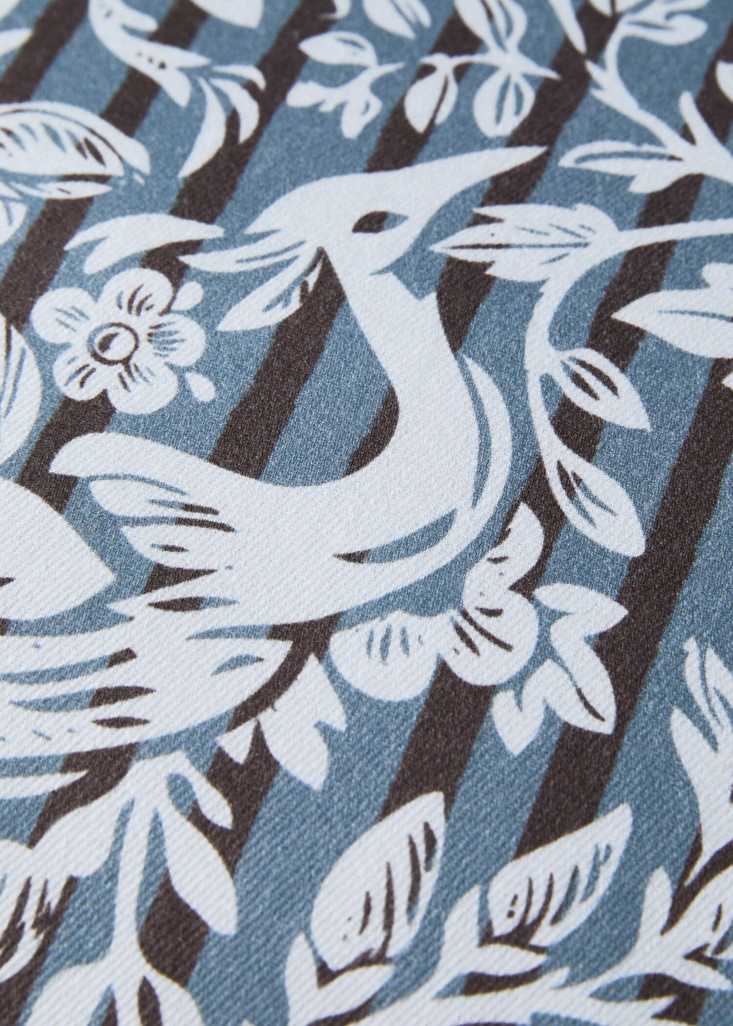 Funda cojín estampado flores y rayas 45x45 cm - Detalle del artículo 1
