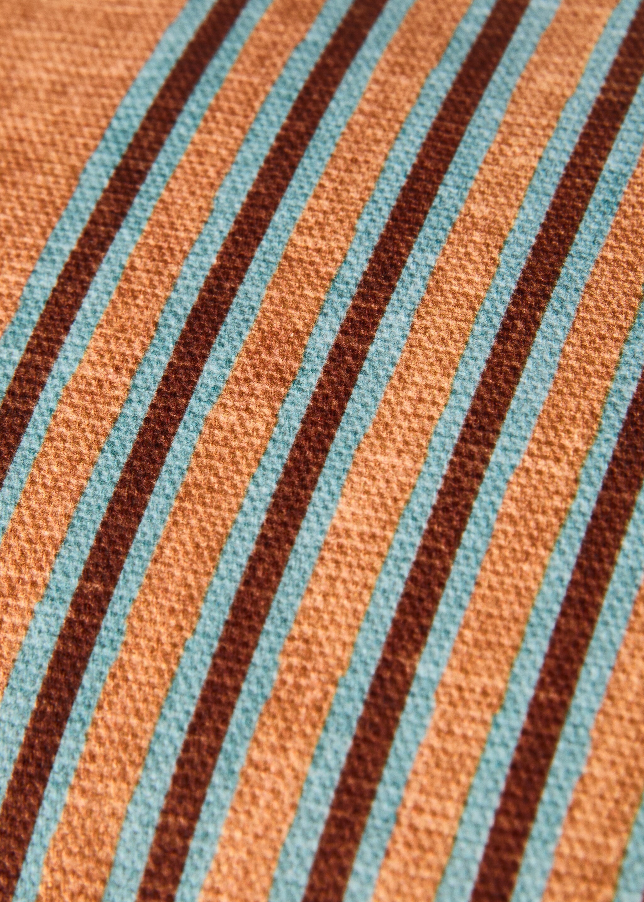 Housse de coussin avec bordure contrastée et rayures multicolores 30x50 cm - Détail de l'article 1