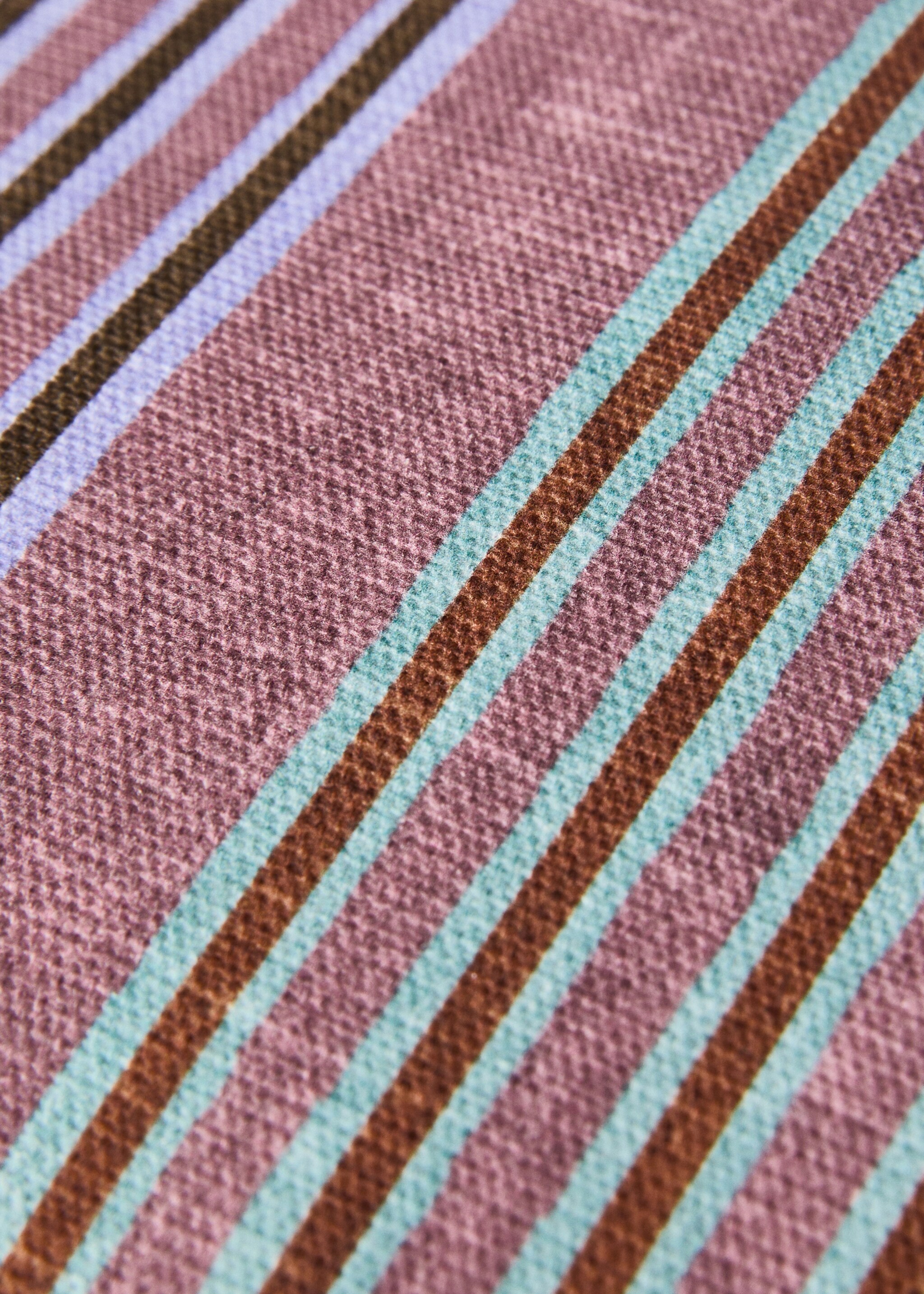 Housse de coussin avec bordure contrastée et rayures multicolores 30x50 cm - Détail de l'article 1