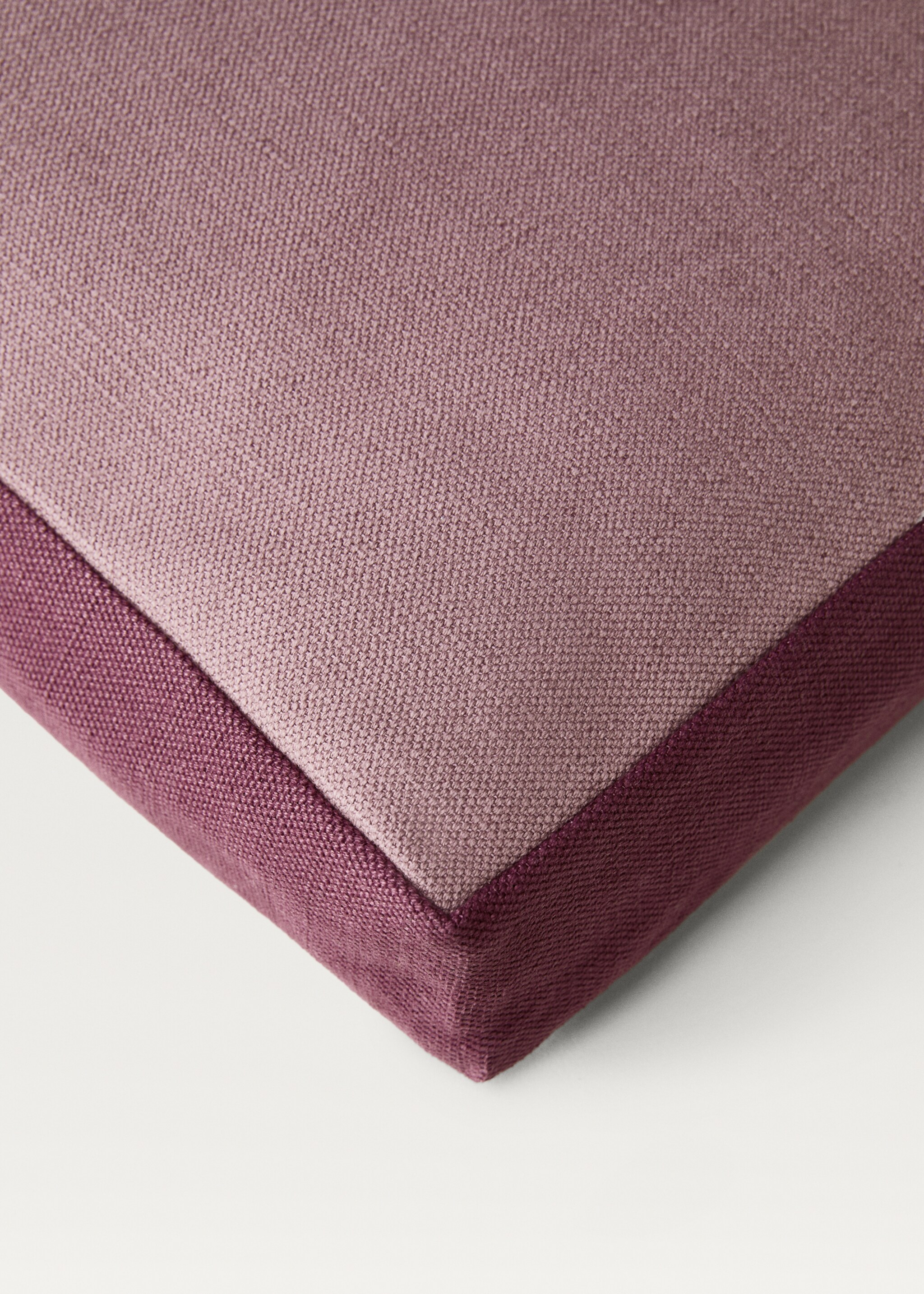 Linen two-tone box cushion cover 30x50 cm - Details of the article 3