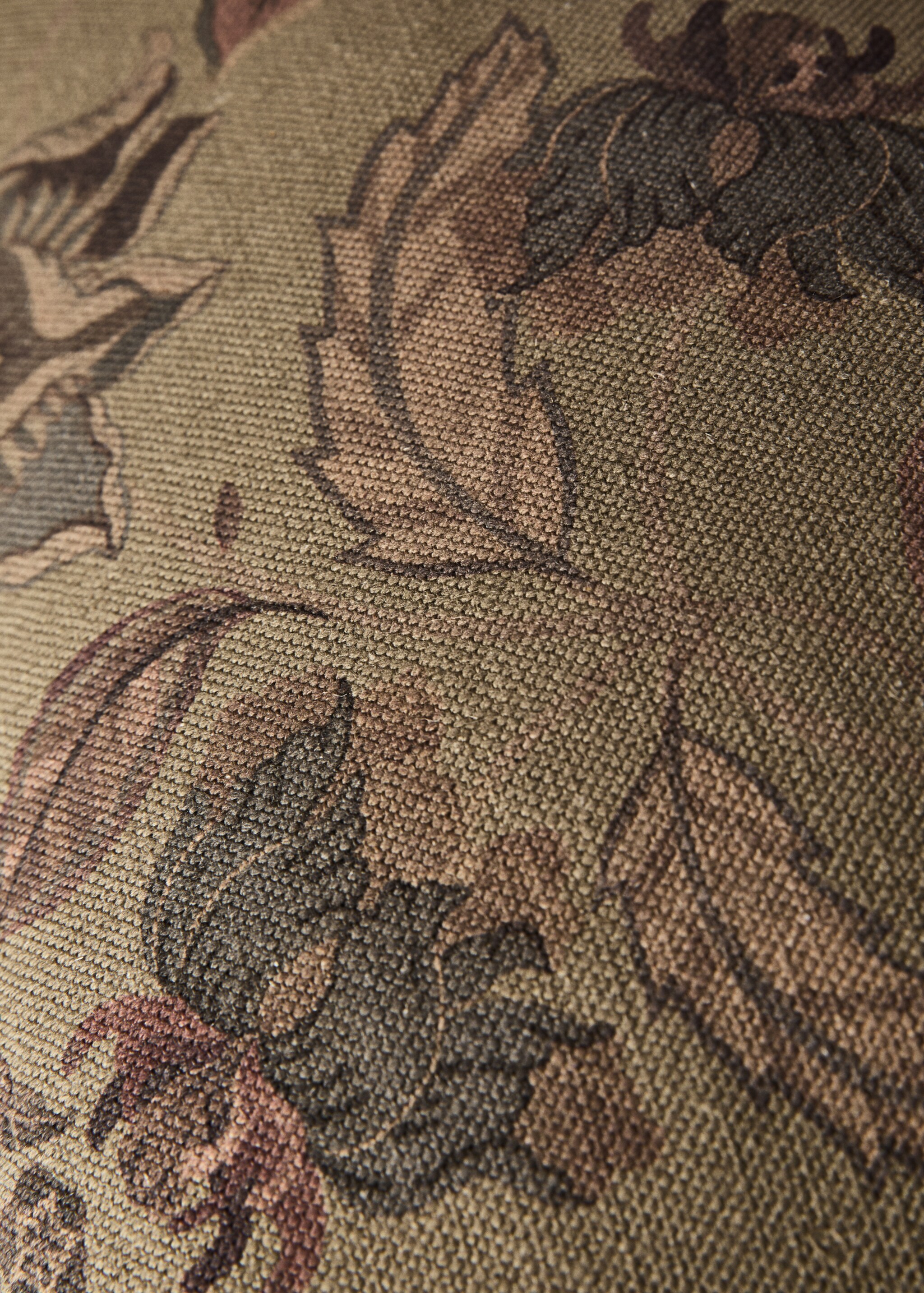 Linen floral-print cushion cover 40x60 cm - Details of the article 2