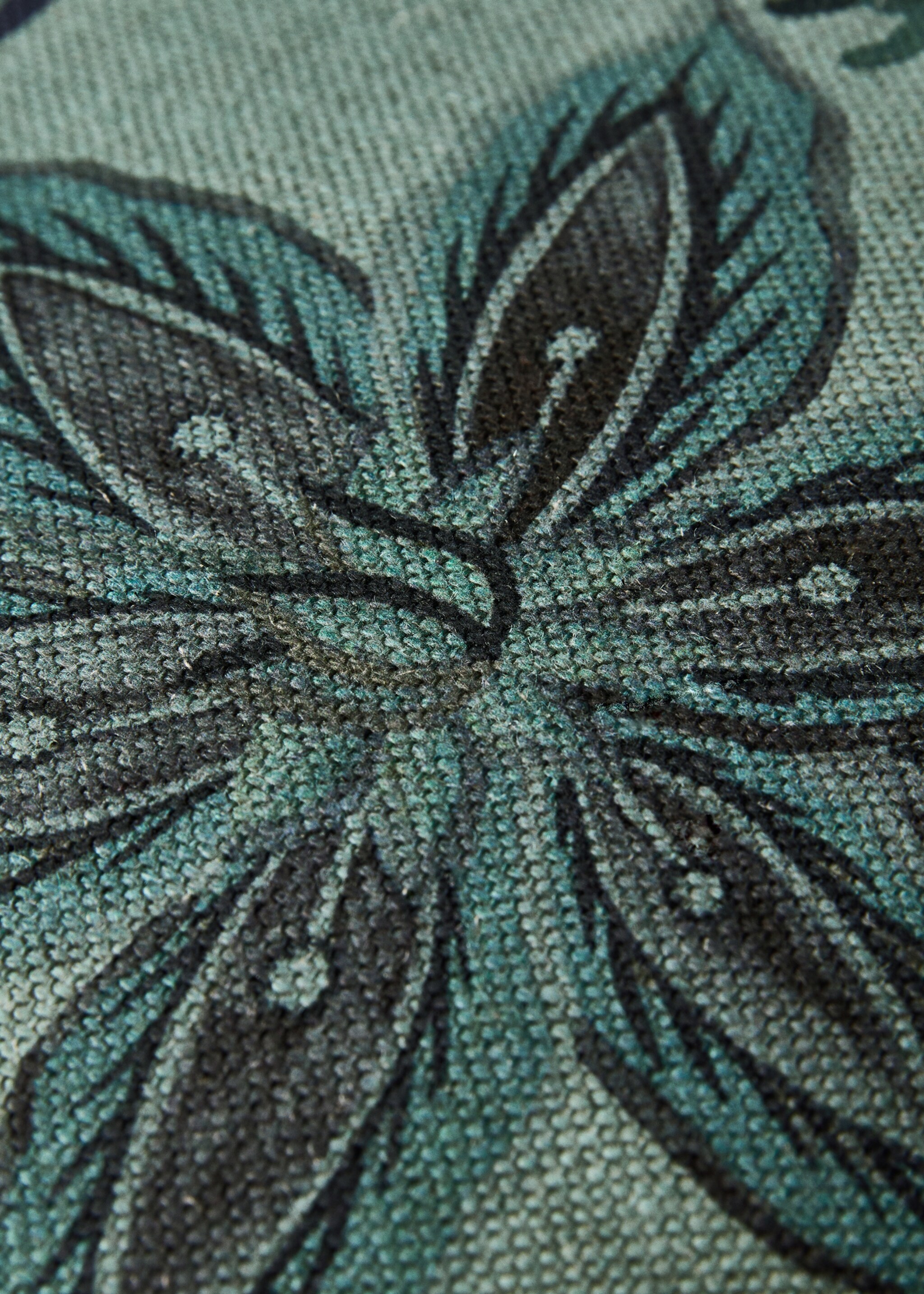 Linen floral-print cushion cover 40x60 cm - Details of the article 3