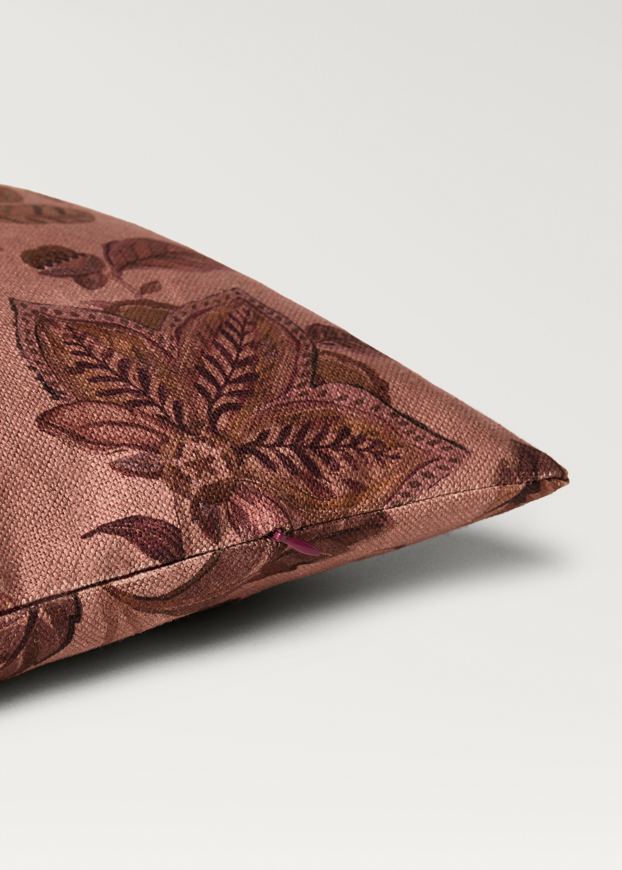 Linen floral-print cushion cover 40x60 cm - Details of the article 1