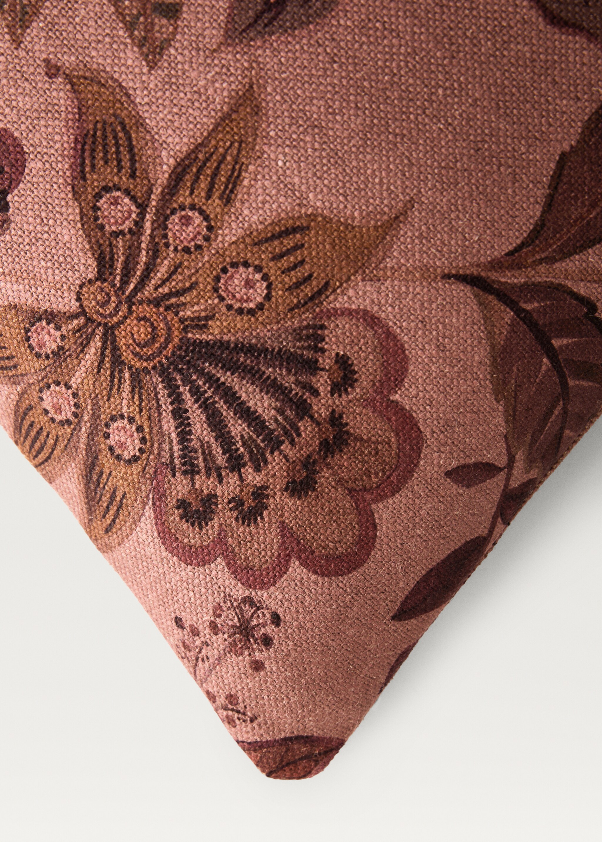 Linen floral-print cushion cover 40x60 cm - Details of the article 2