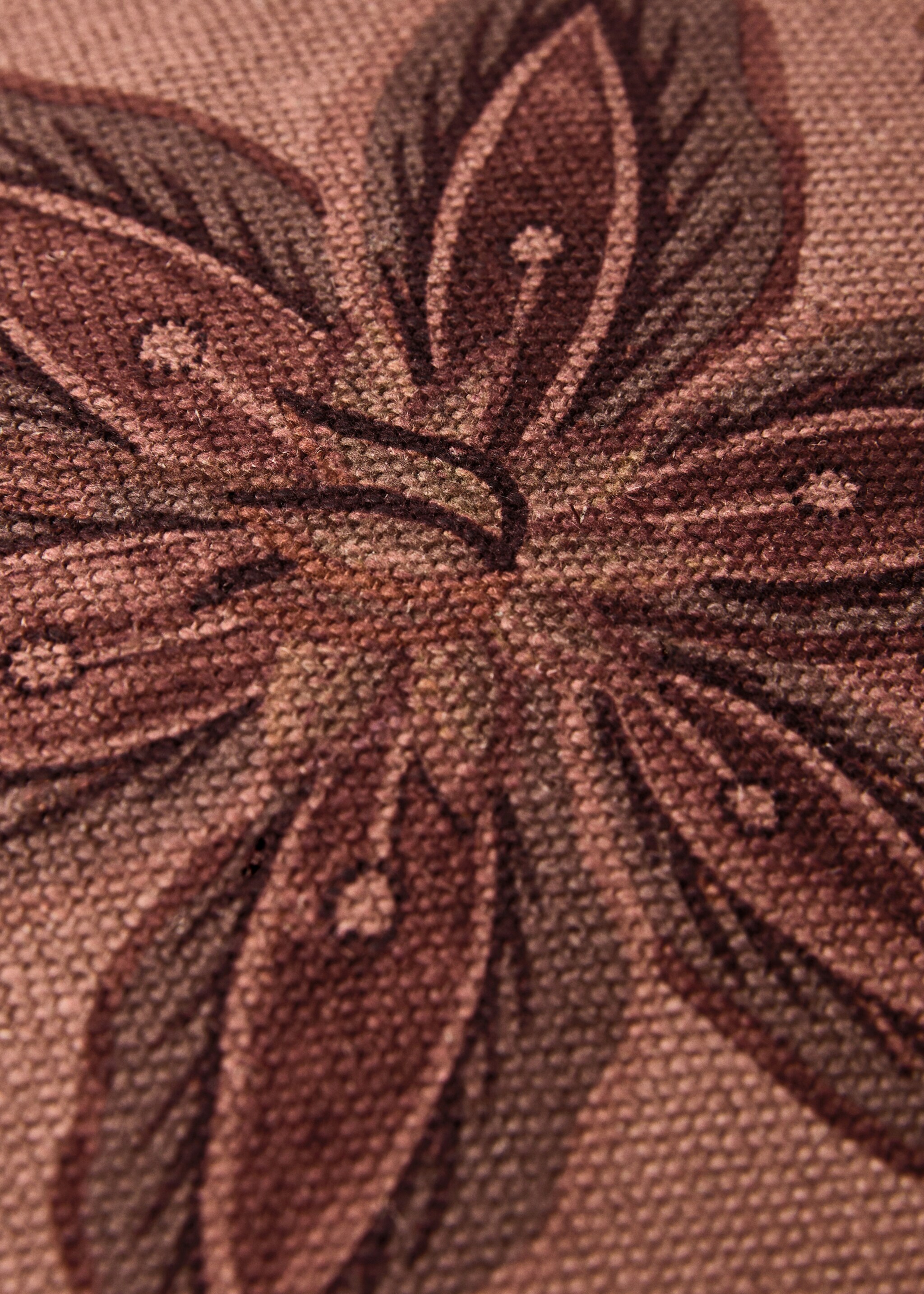 Linen floral-print cushion cover 40x60 cm - Details of the article 3