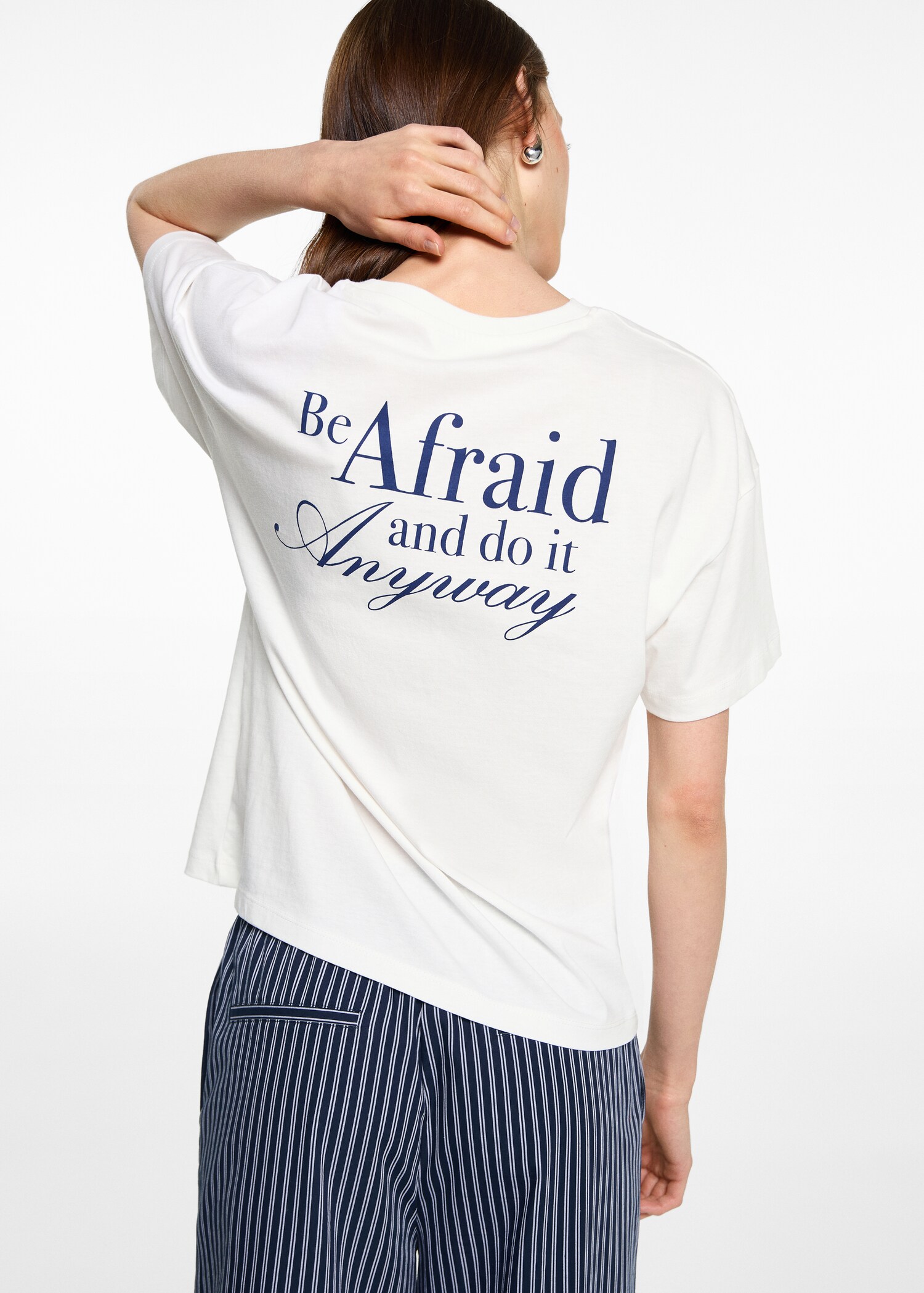 Message cotton T-shirt - Reverse of the article
