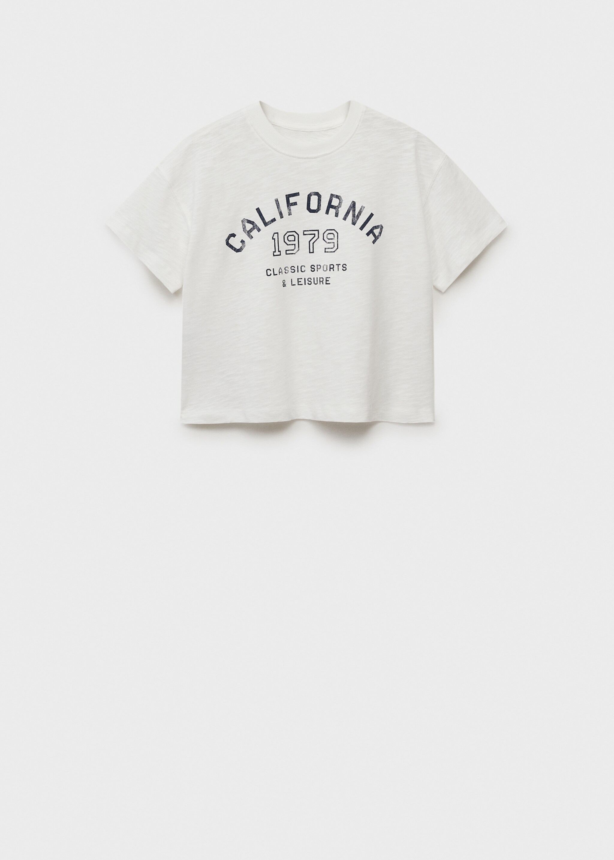 Camiseta crop mensaje - Artículo sin modelo