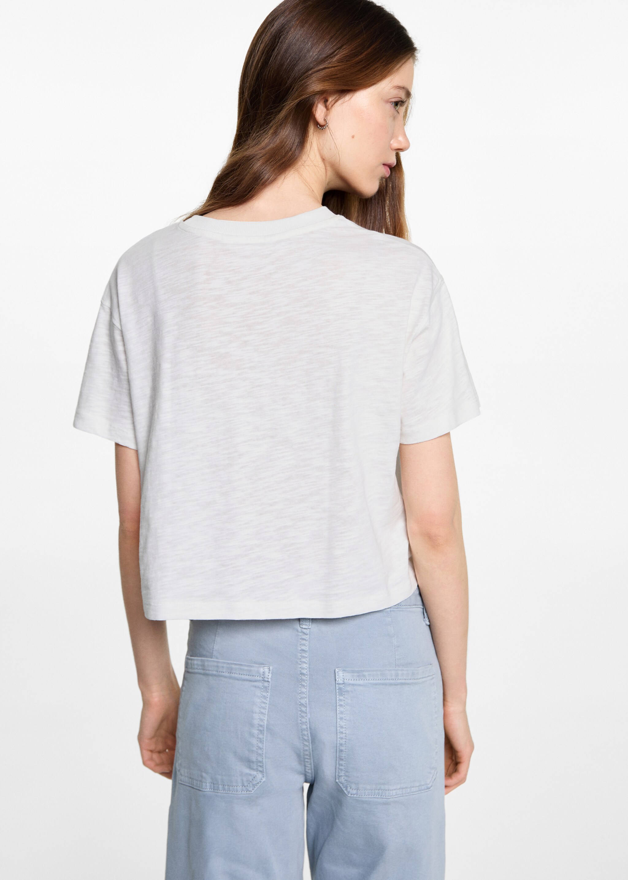Camiseta crop mensaje - Reverso del artículo