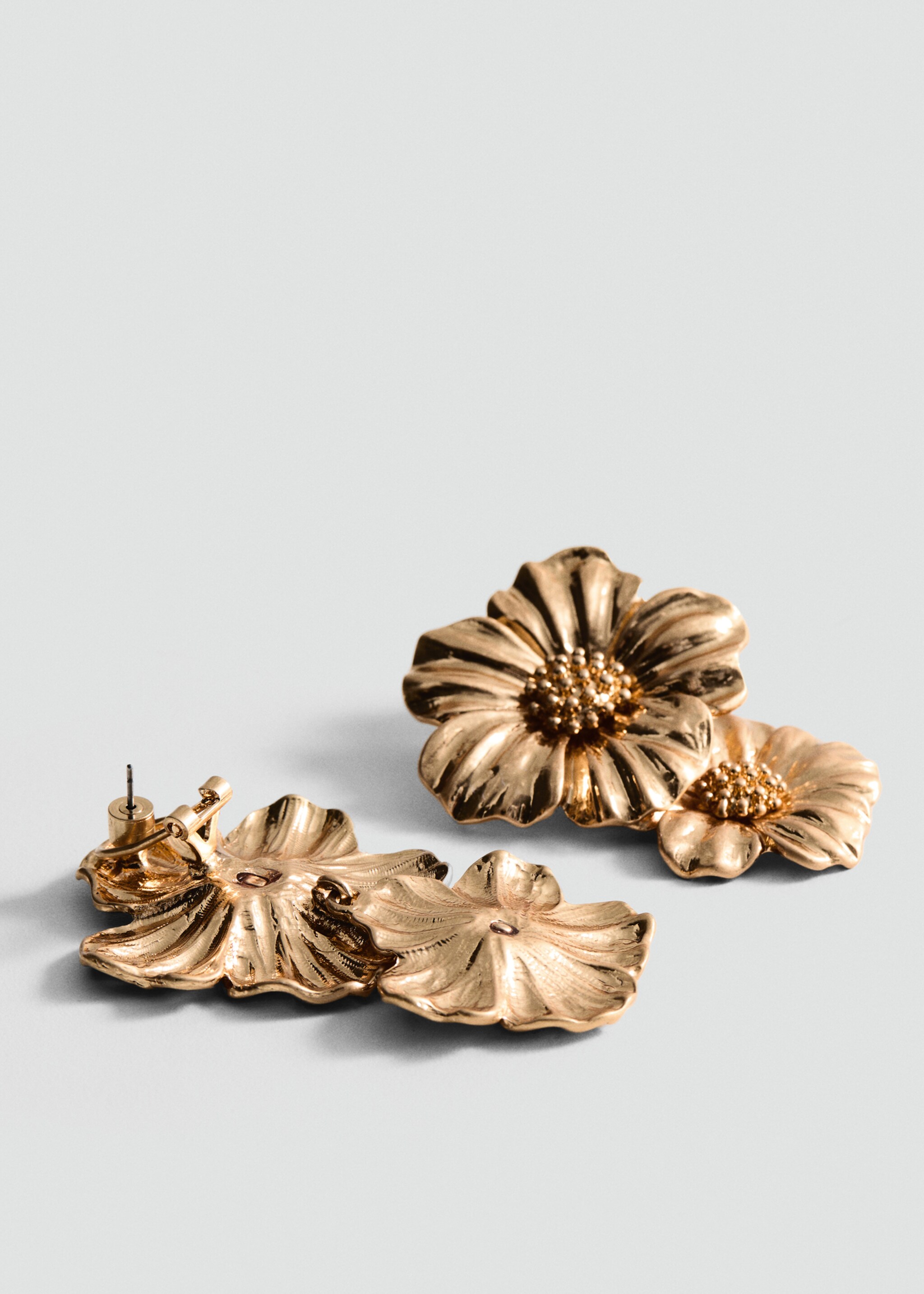 Hanging floral earrings - Medium plane