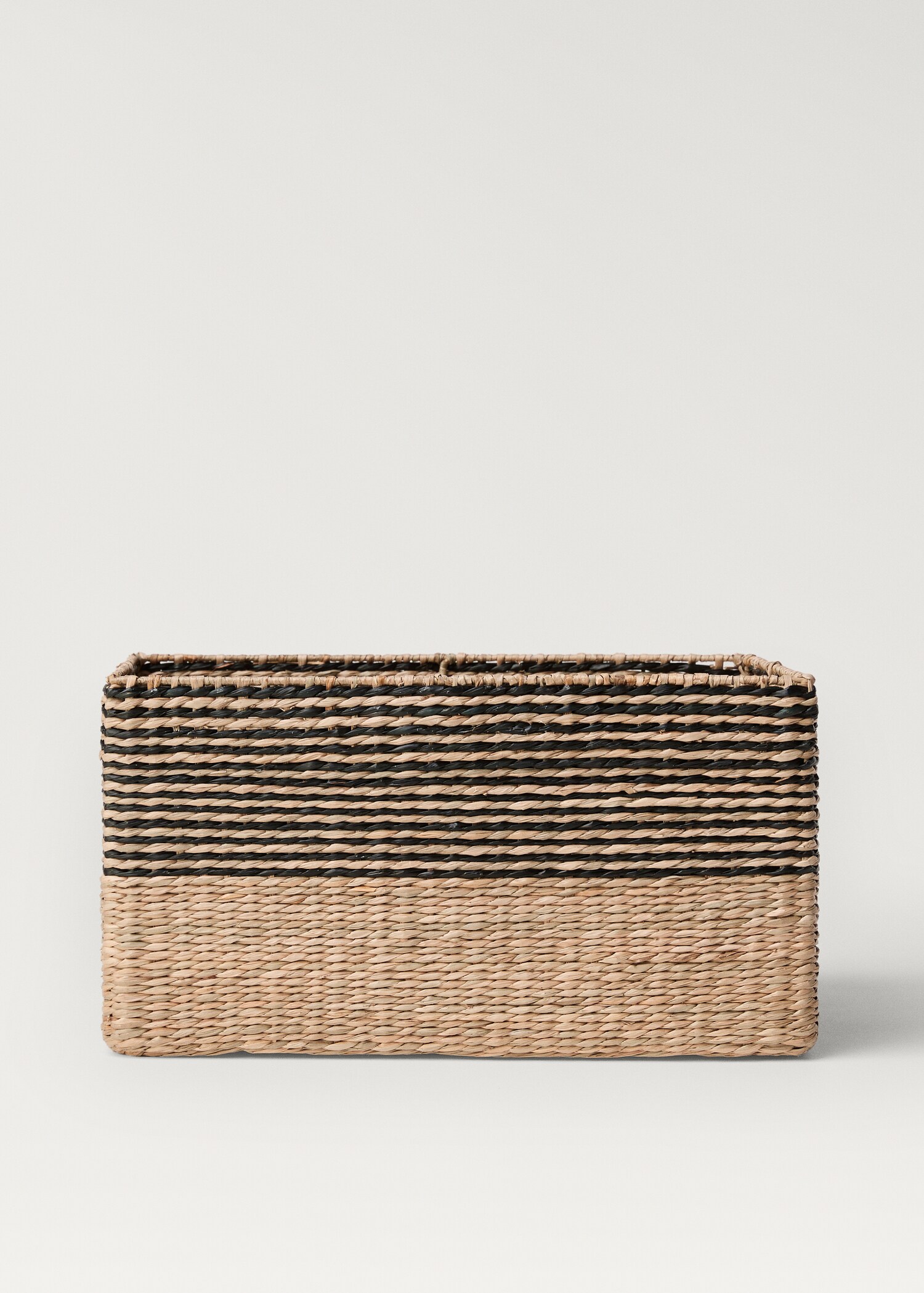 Medium-striped seagrass basket - Article without model