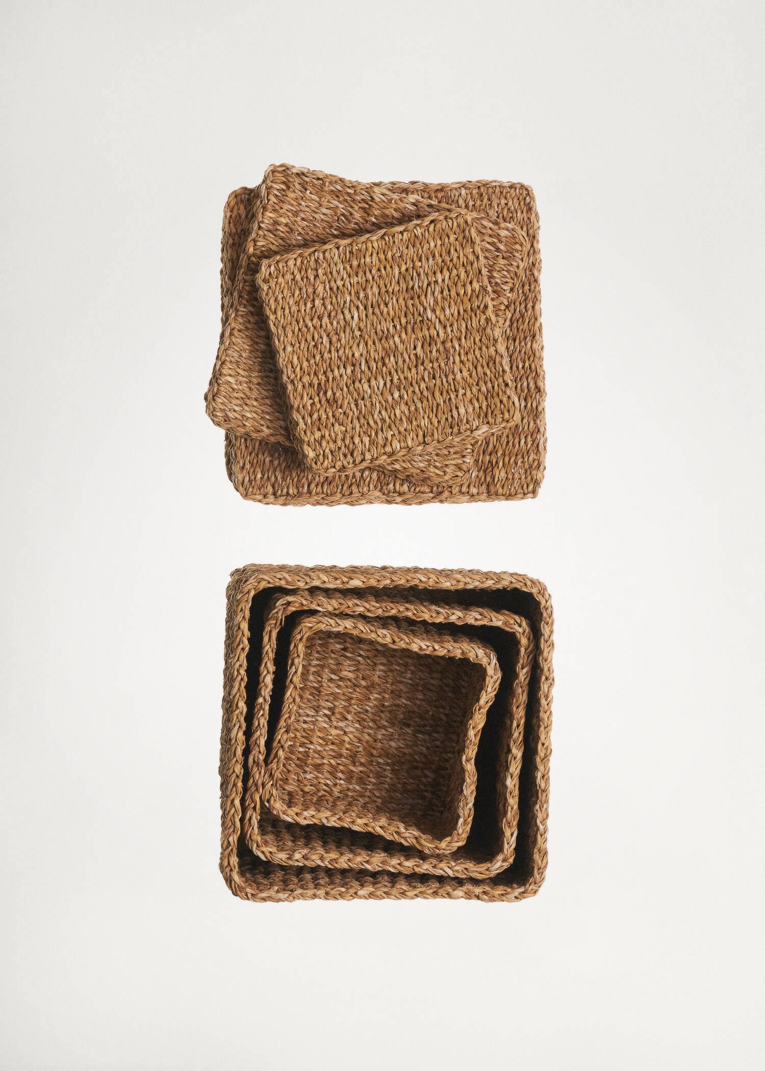 Medium square seagrass basket with lid - Details of the article 9