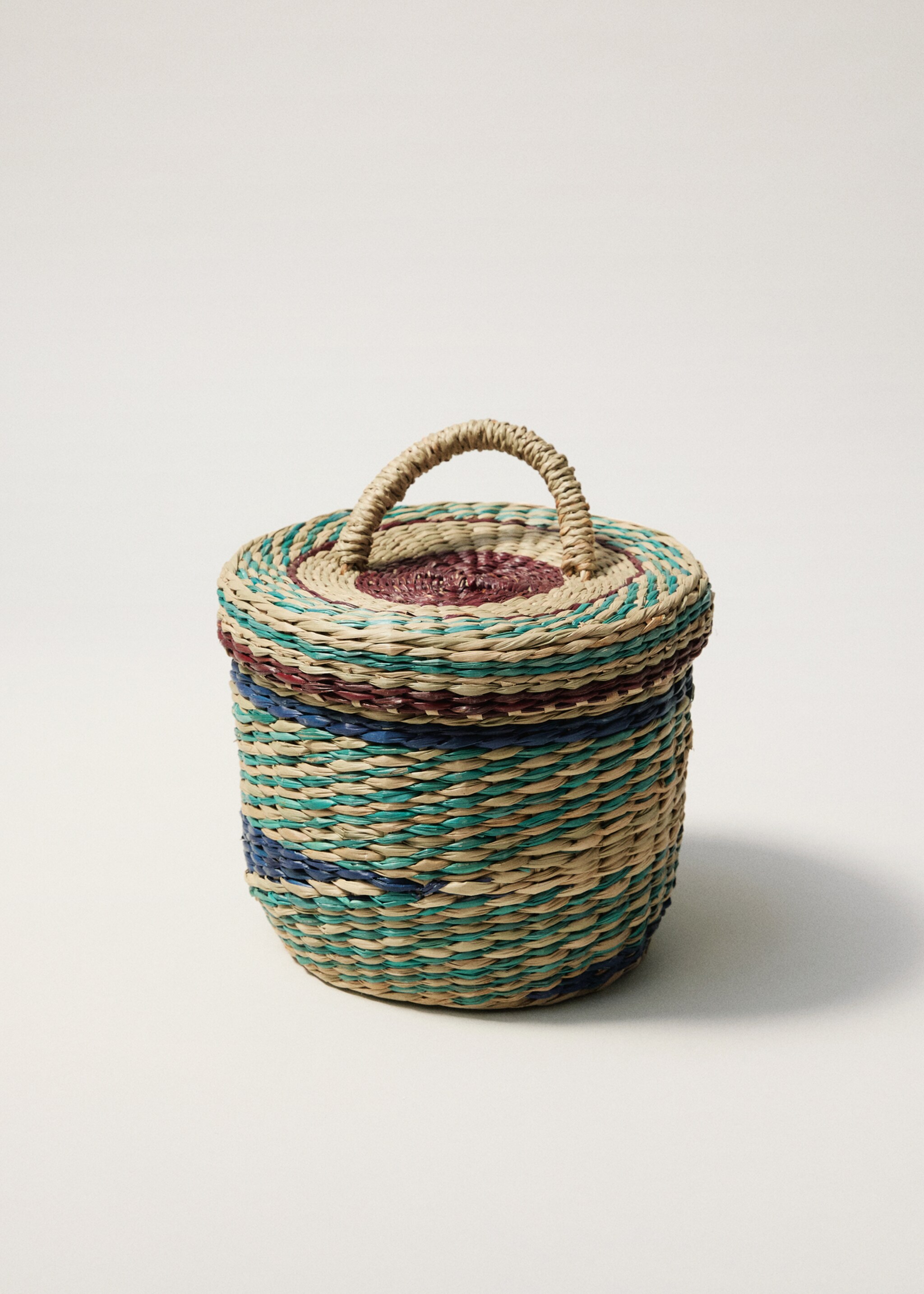 Cesta seagrass colores con tapa pequeña - Detalle del artículo 8