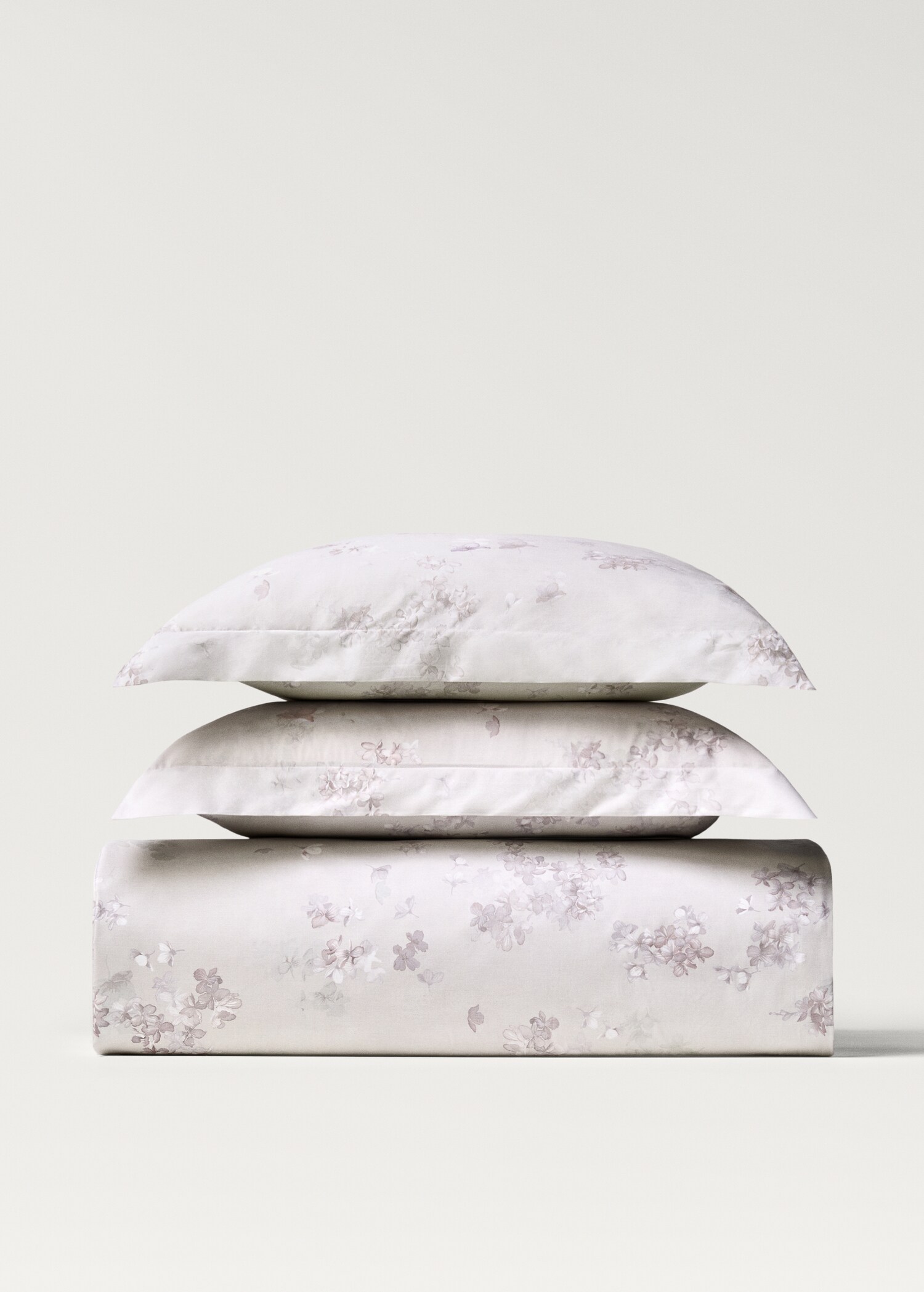 Housse de couette percale de coton imprimé fleuri romantique lit 150/160 cm - Article sans modèle