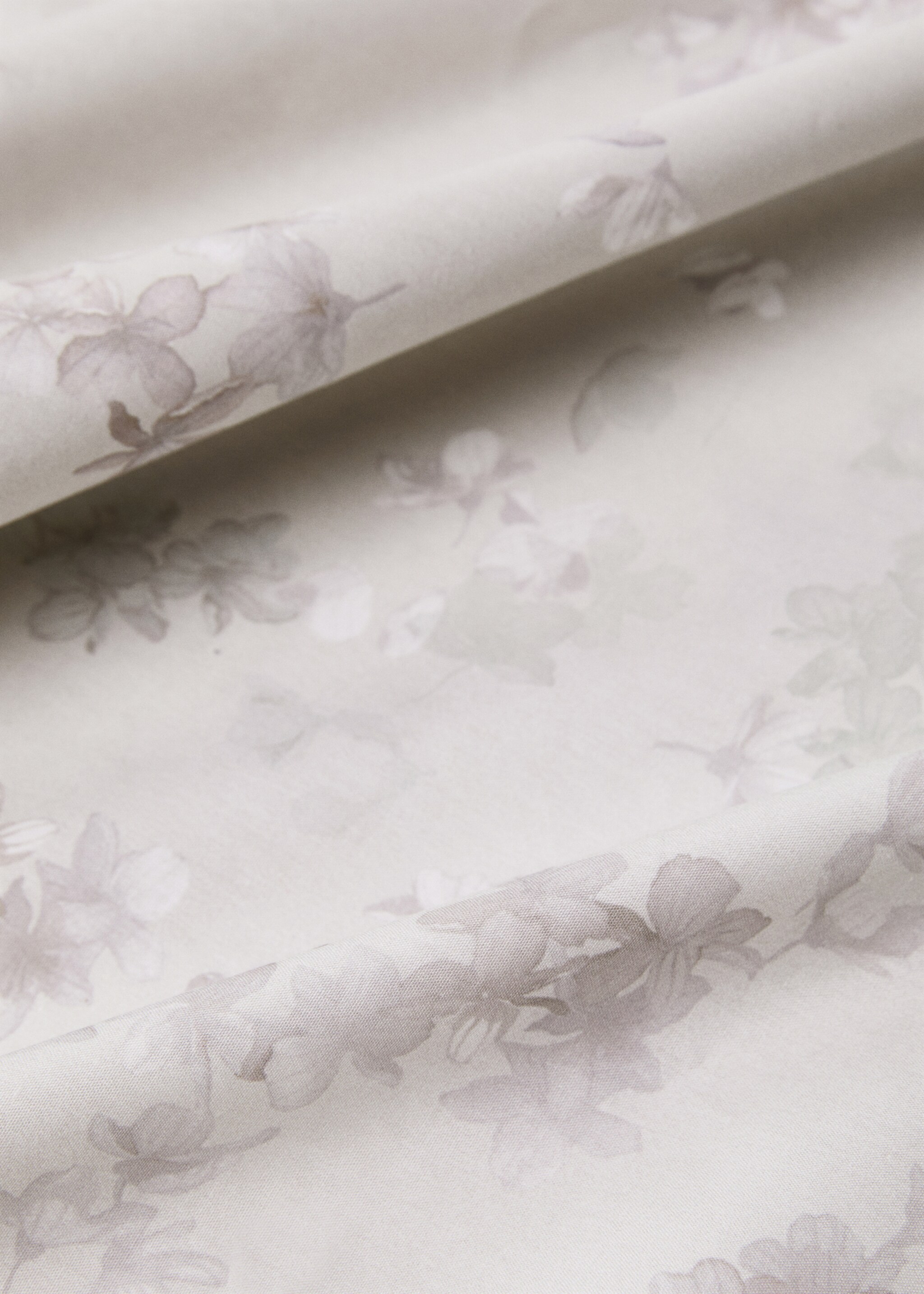 Navlaka za pokrivač od pamučnog perkala romantičnog cvjetnog printa 150/160 cm - Detalji artikla 1